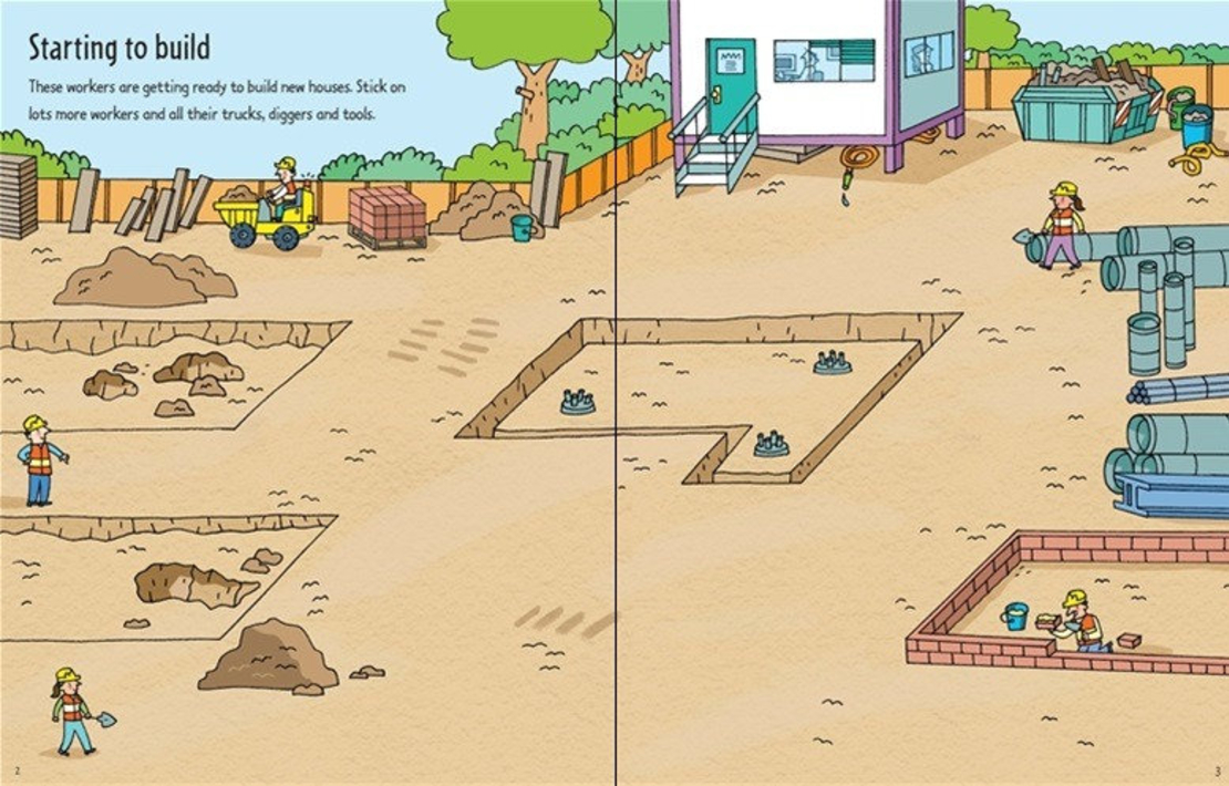 חוברת מדבקות אתר בנייה