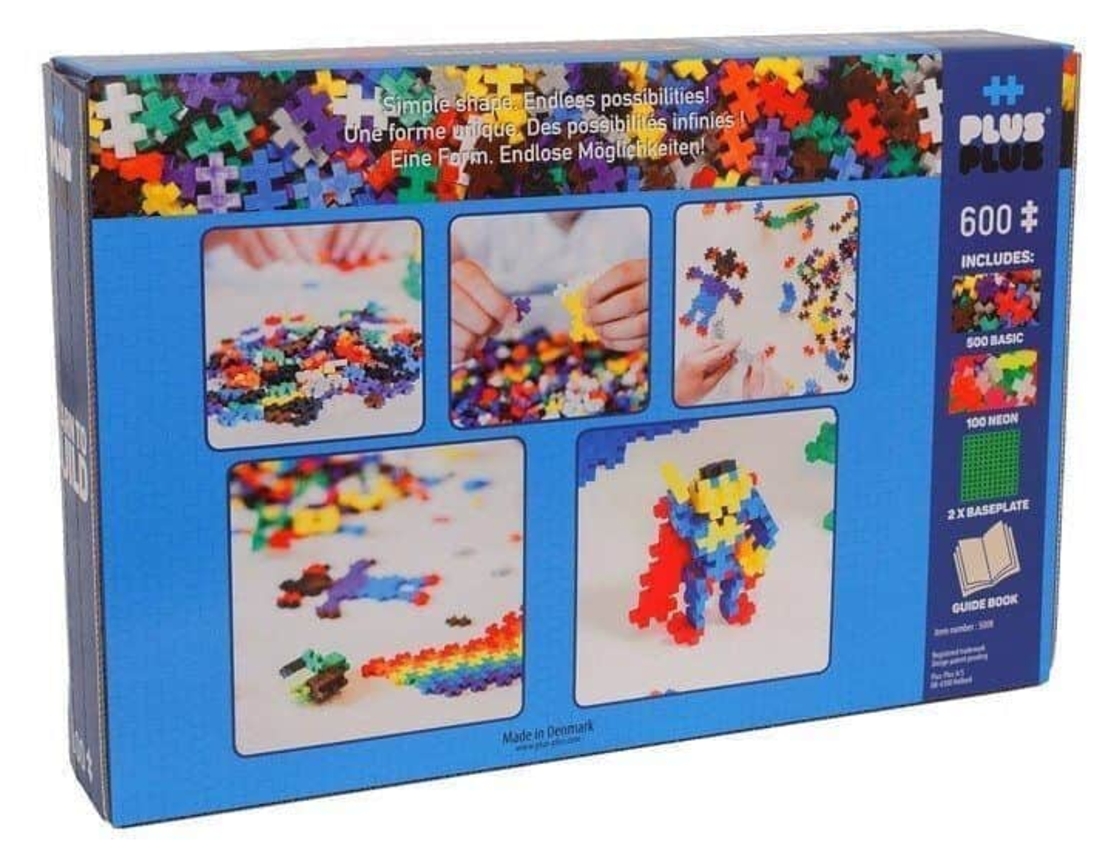 פלוס פלוס- 600 חלקים בשילוב המטריף צבעי בייסיק וניאון
