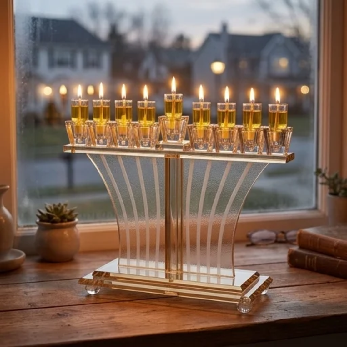 UK50163 חנוכייה קריסטל מהודרת 27X21 ס