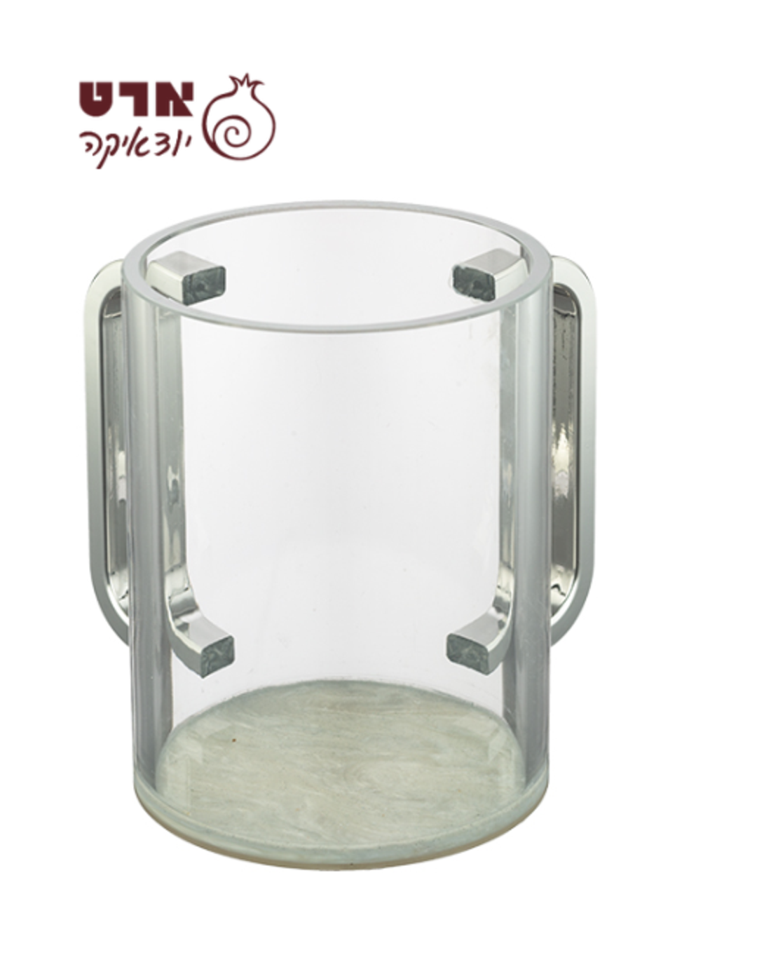 UK42923 נטלה אקריליק מהודרת שקופה עם ידיות כסף 13 ס