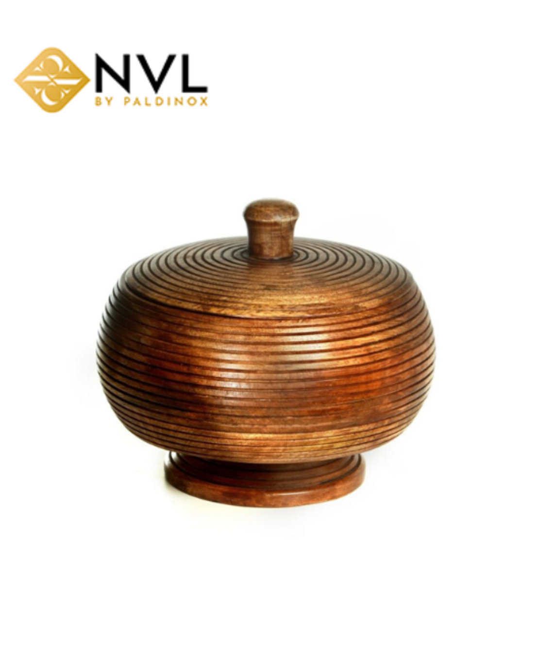 X5169 נר ריחני patchouli sandalwood בכלי עץ מלא /מכסה קוטר 17 גובה 16.5 ס