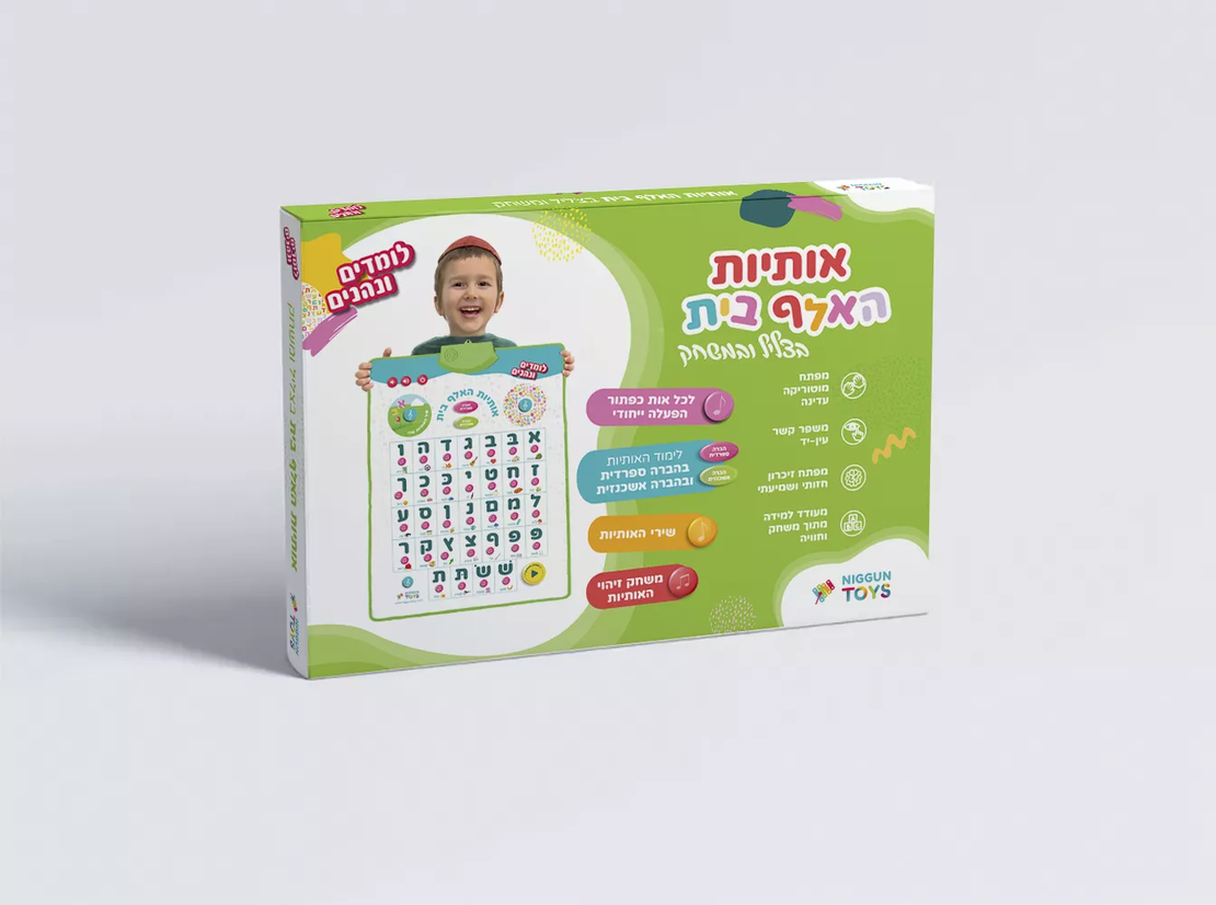 משטח פעילות מוזיקלי – אותיות אלף-בית