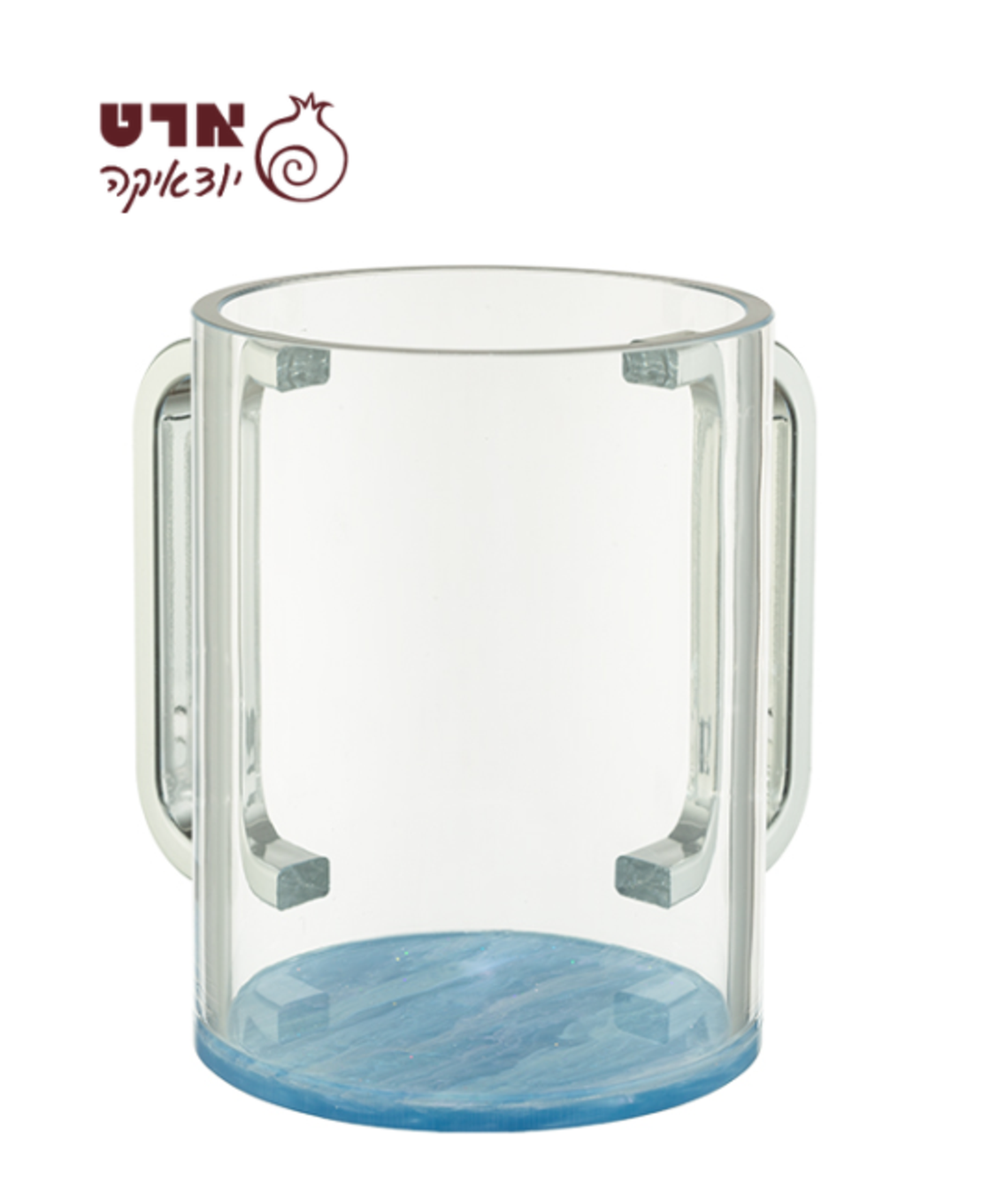 UK42921 נטלה אקריליק מהודרת שקופה עם ידיות כסף 13 ס