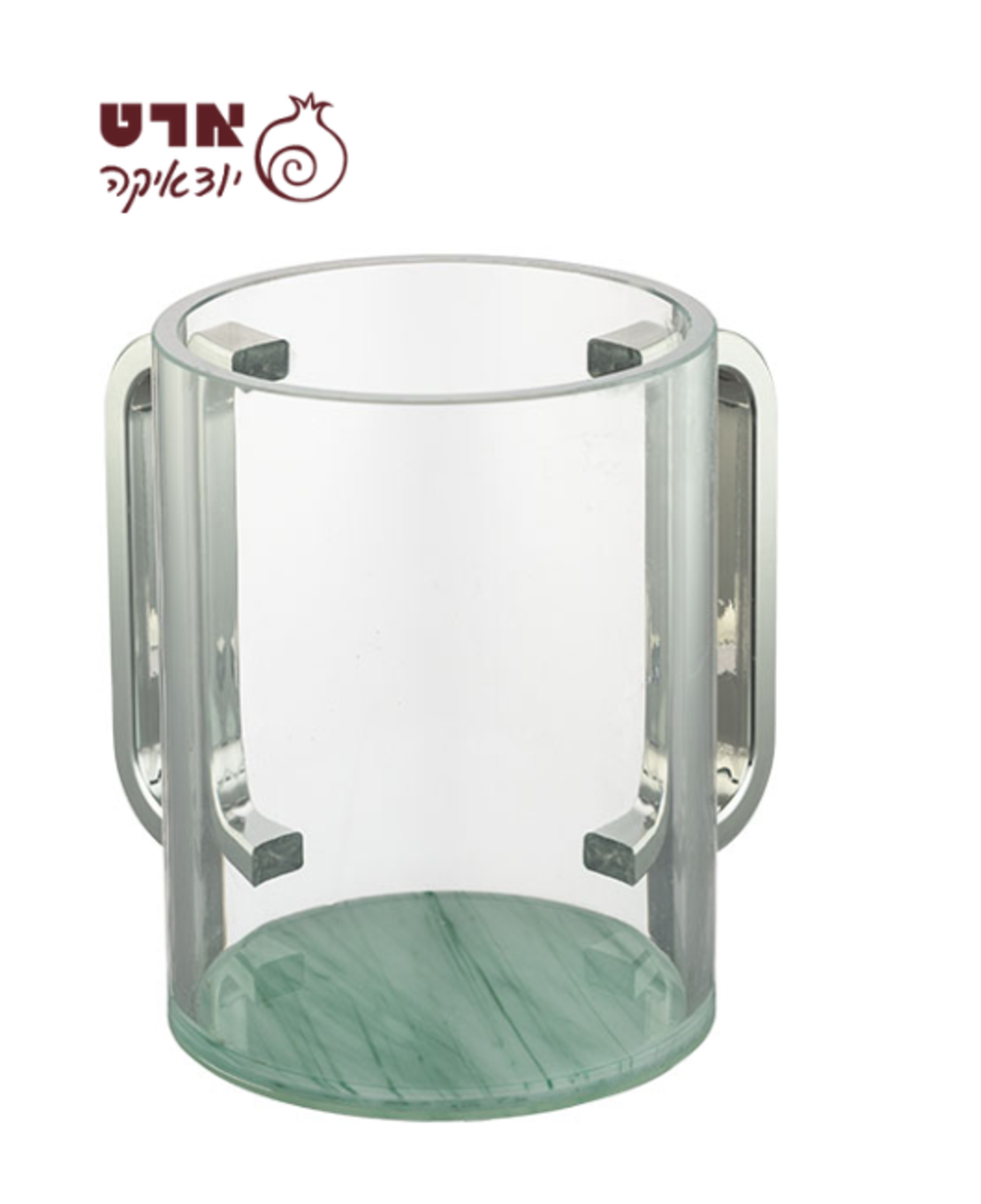 UK42922נטלה אקריליק מהודרת שקופה עם ידיות כסף 13 ס