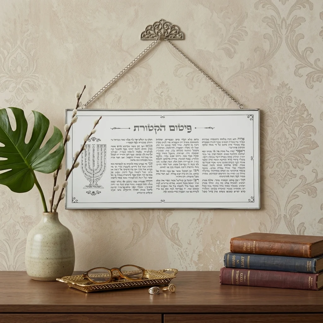 UK42842 ברכה לתלייה זכוכית פיטום הקטורת 4625