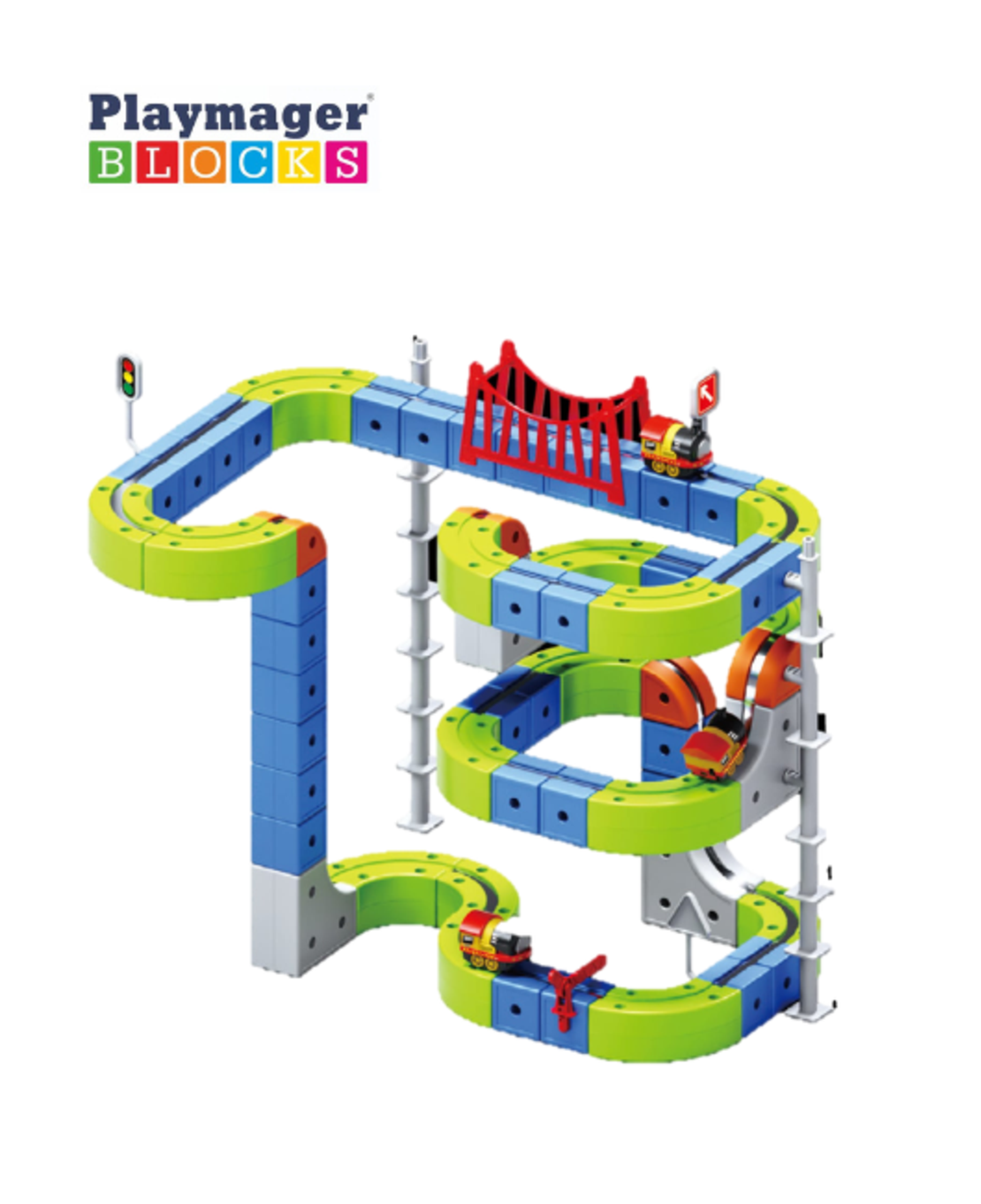 מסלול מירוצים רכבת מגנטית - 157 חלקים