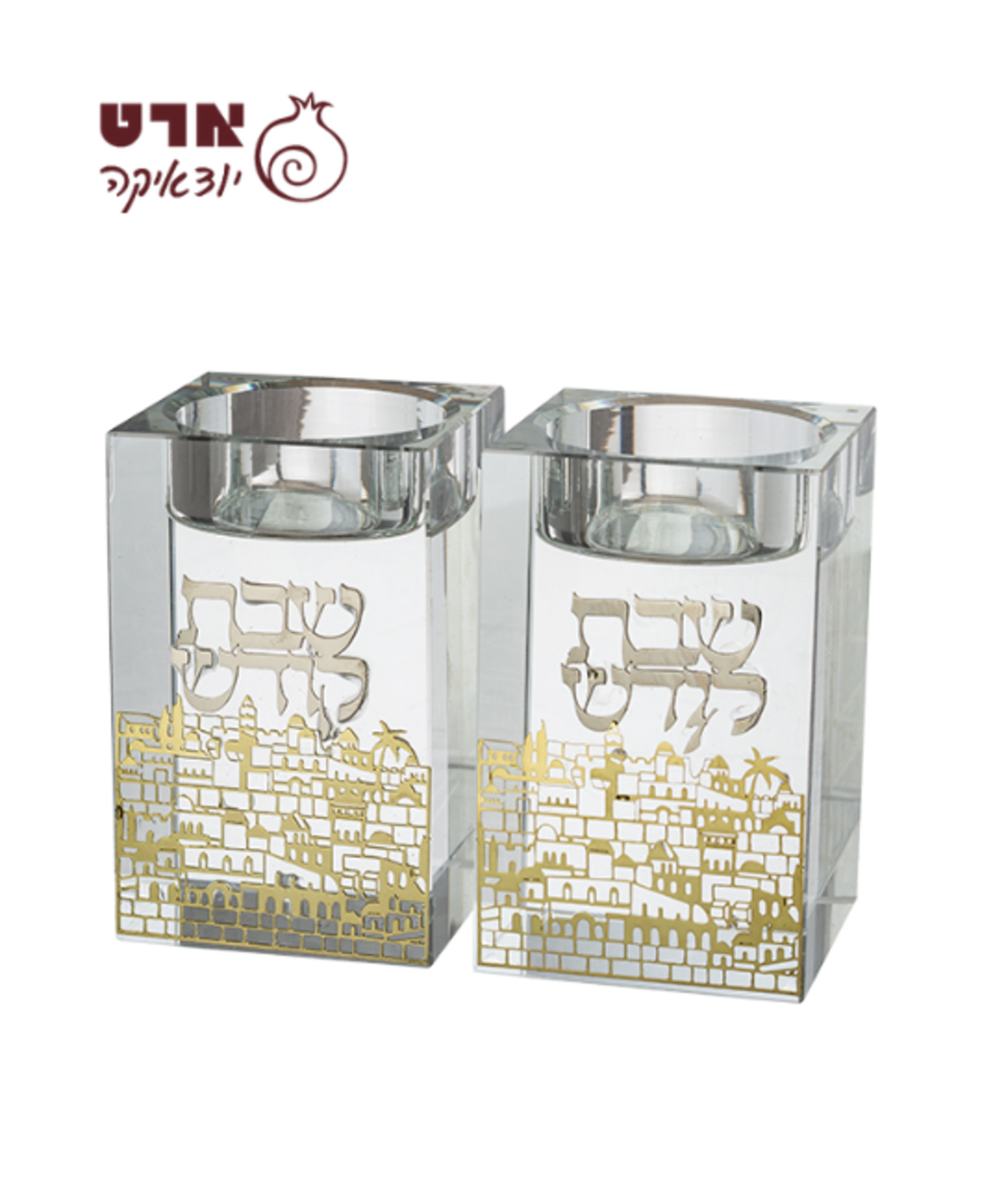 UK42621 זוג פמוטי קריסטל עם פלקטה 
