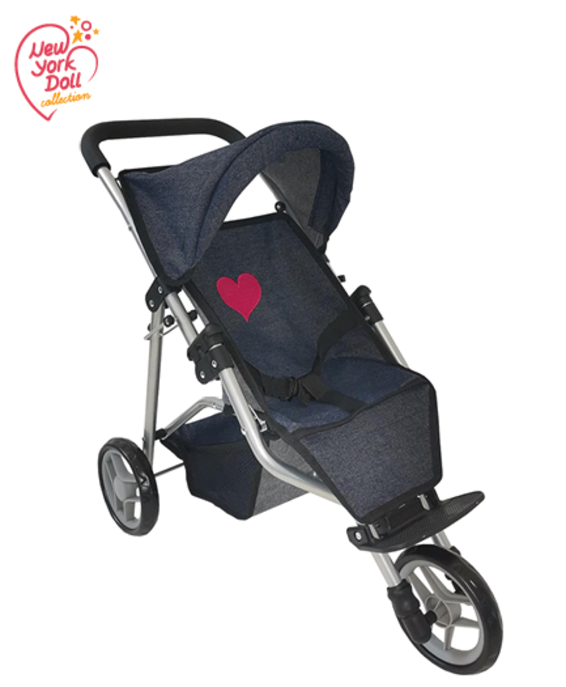 עגלה 3 גלגלים לבובת ניו יורק 240A - גינס כהה
