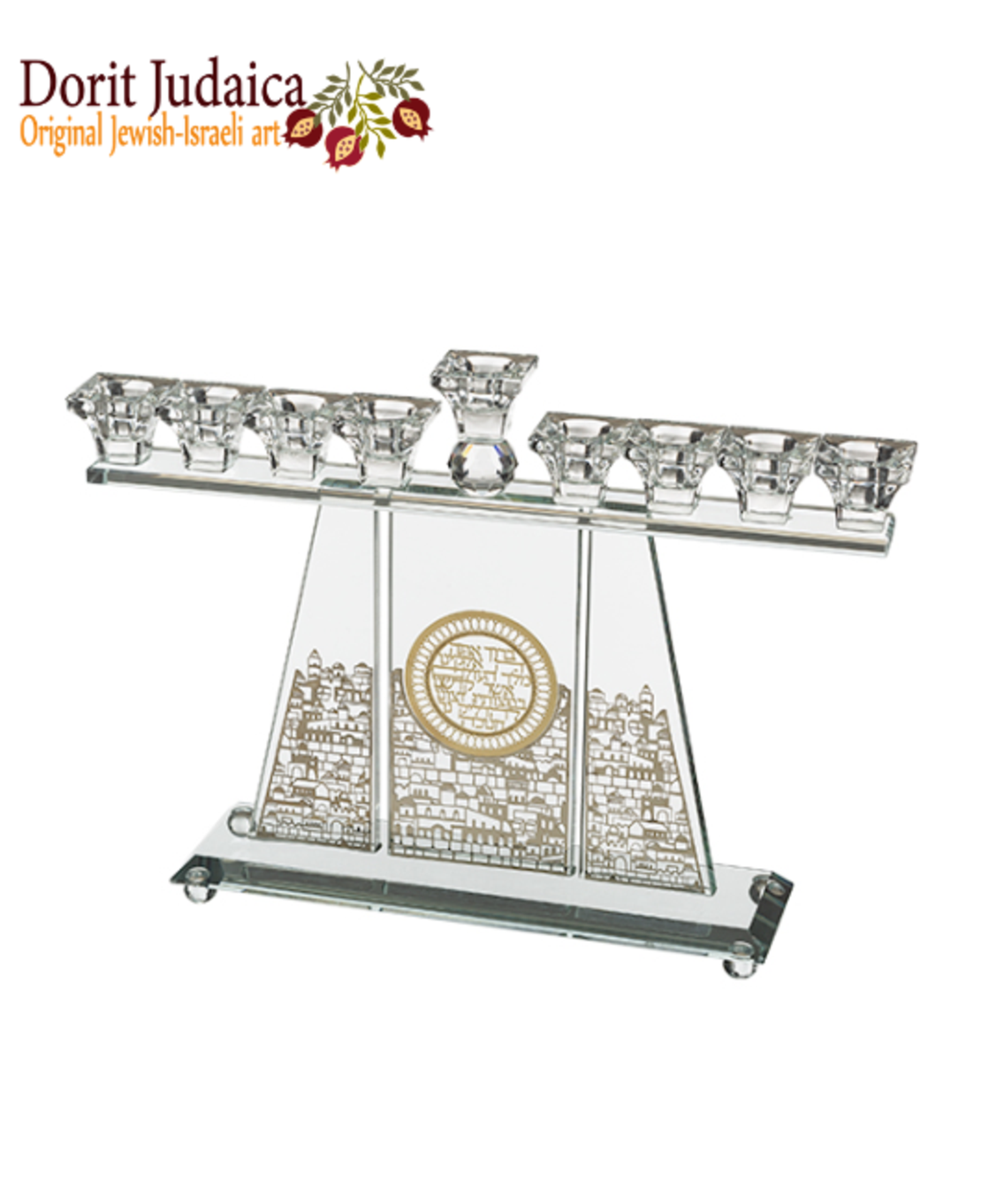UK41986 חנוכייה קריסטל מהודרת עם פלקטה 36X37 ס