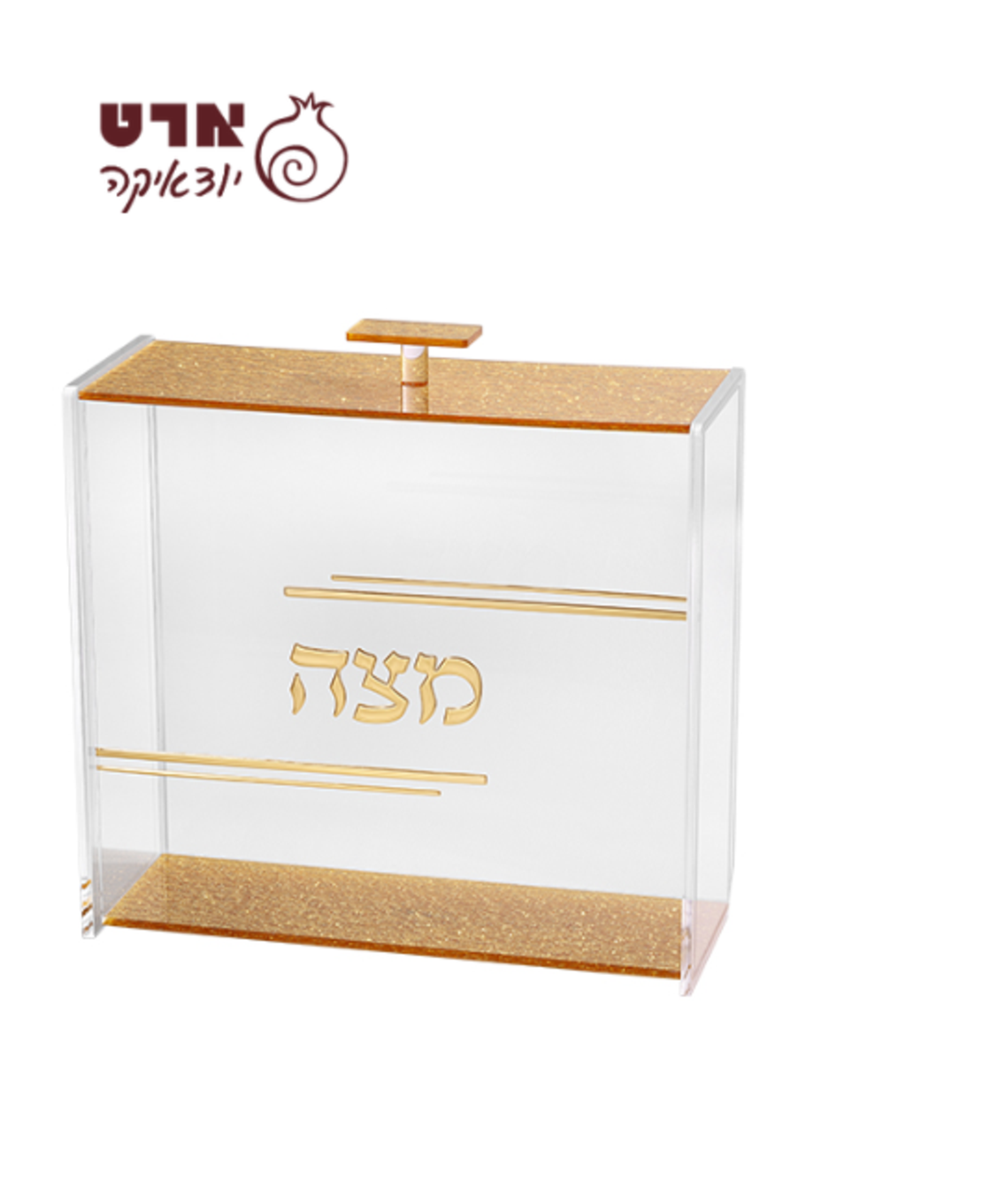 UK42943 כלי למצה מאקריליק שקוף עם נצנצים 21x23 ס