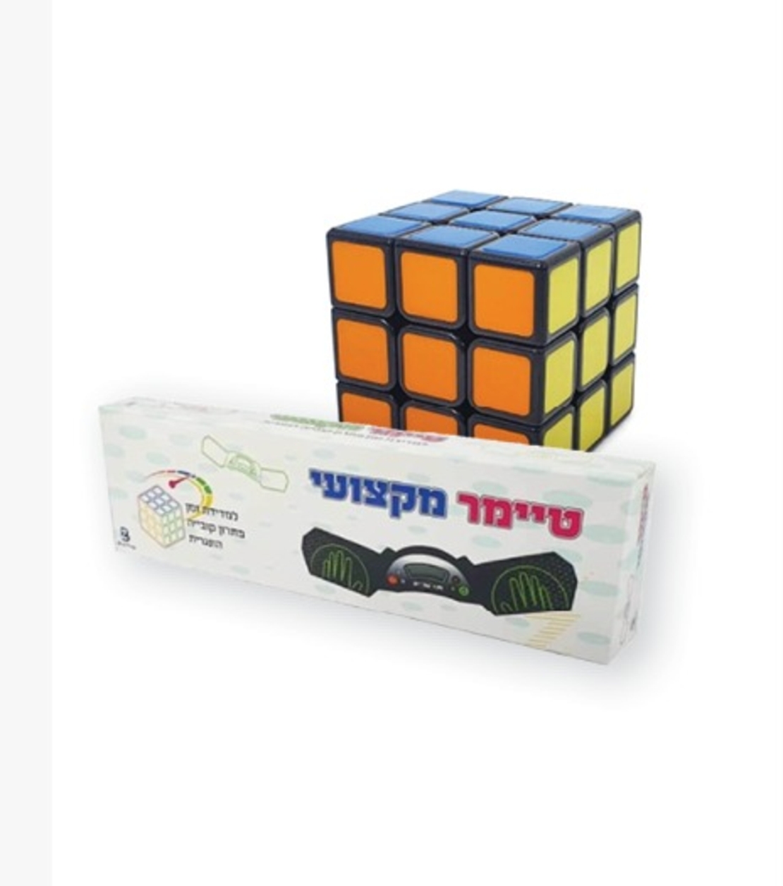 באנדל קוביה הונגרית - רוביקס אורגינל + טיימר מקצועי לתחרות בקוביה