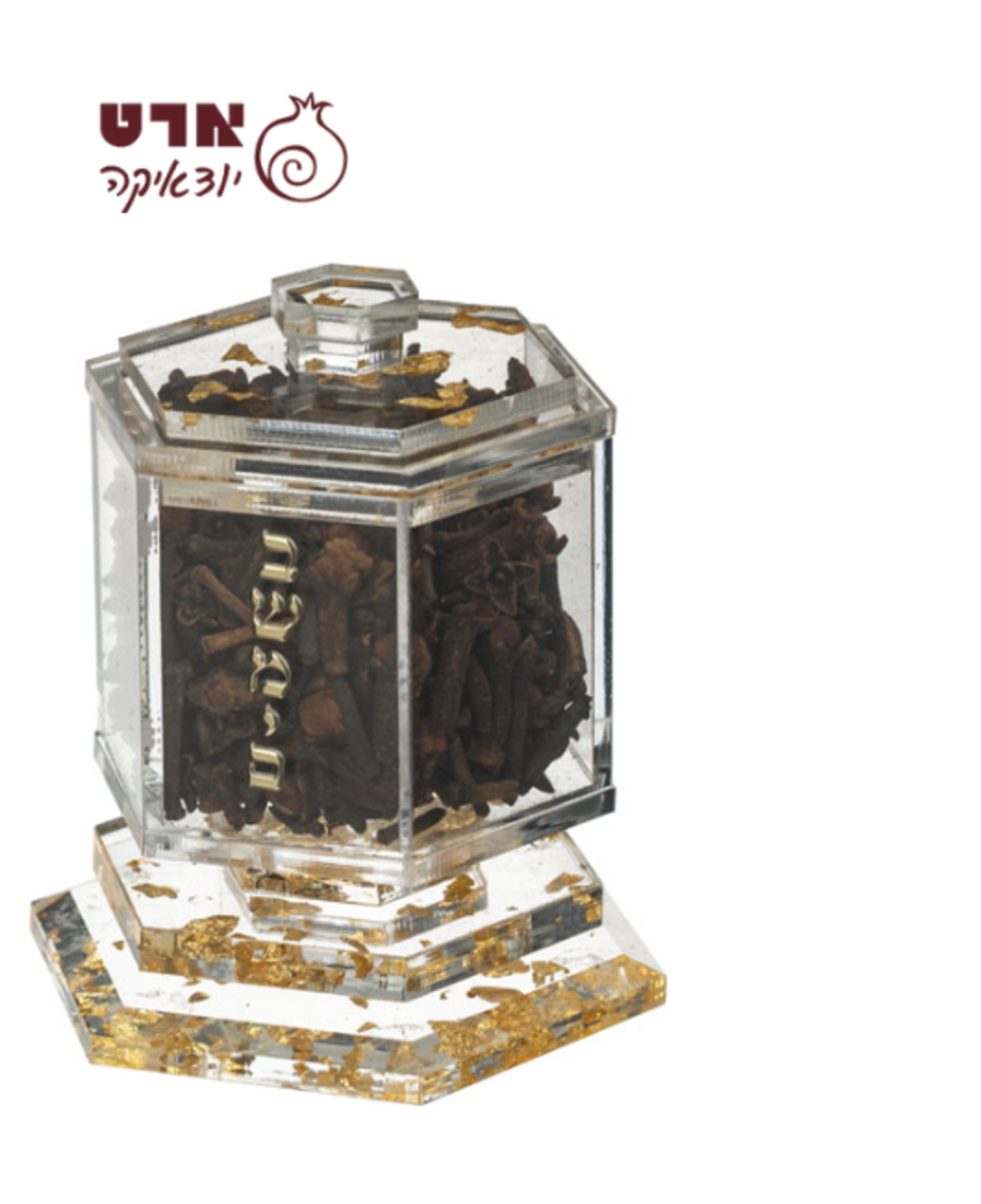 UK81548 כלי לבשמים מאקריליק נצנצים זהב 8 ס