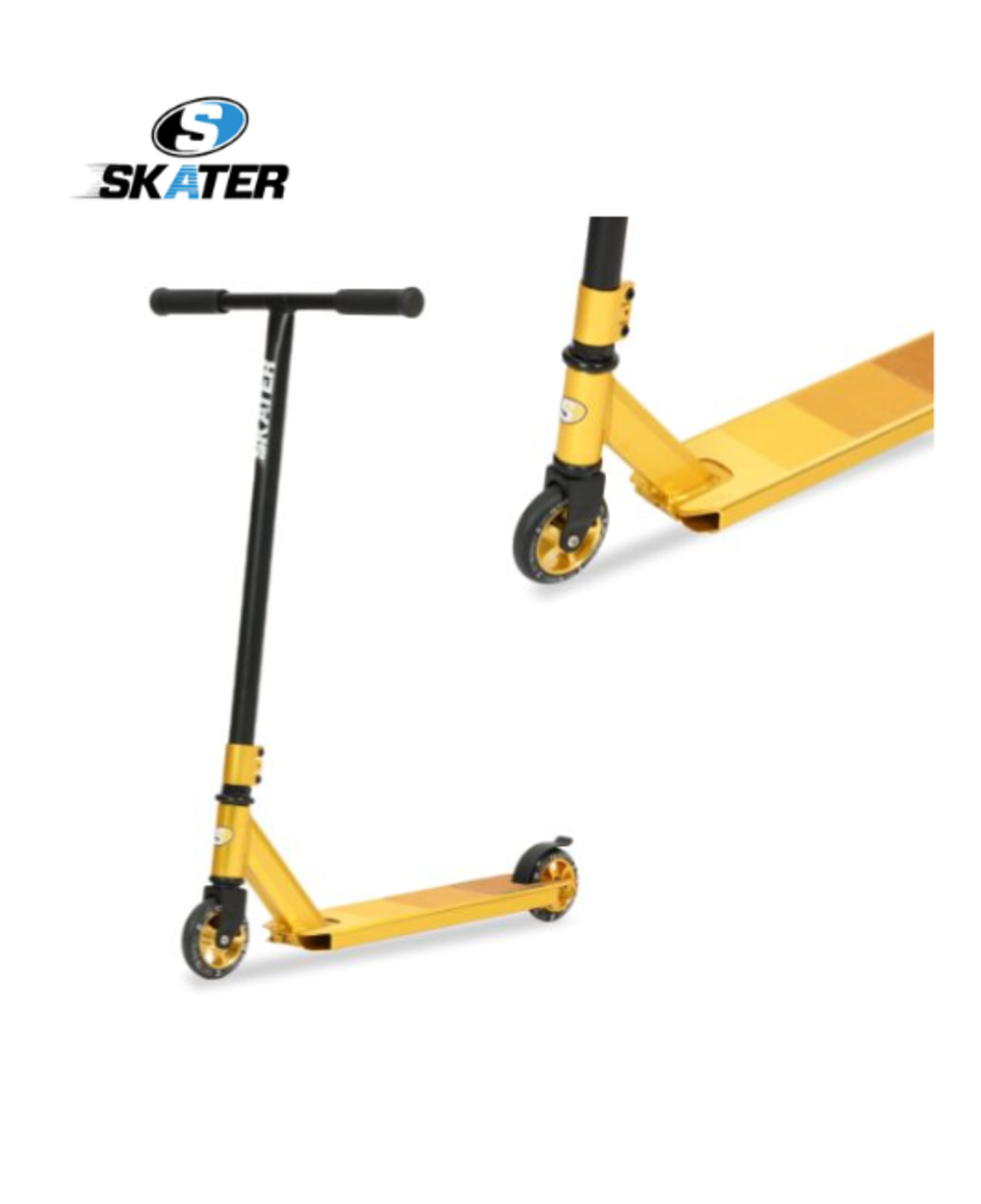 SKATER Pro-T5-קורקינט פעלולים מקצועי PU Abec 9 צבע GOLD