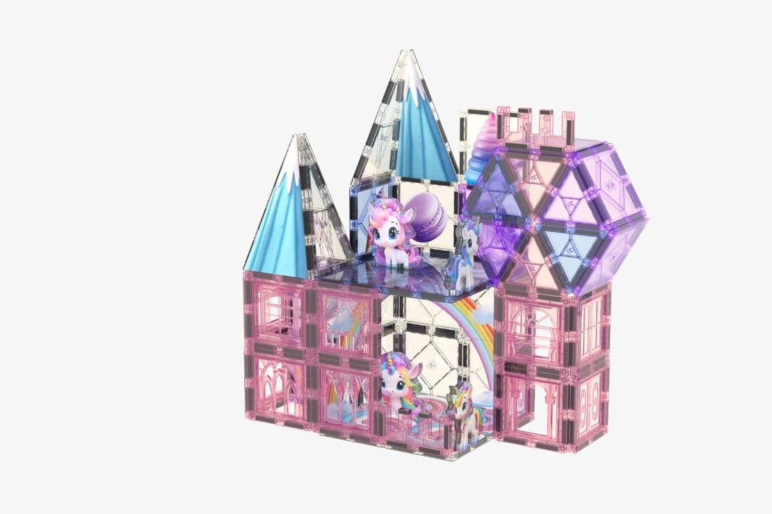 candy castle set - 100 חלקים מיוחדים עם הדפסות - Unicorn