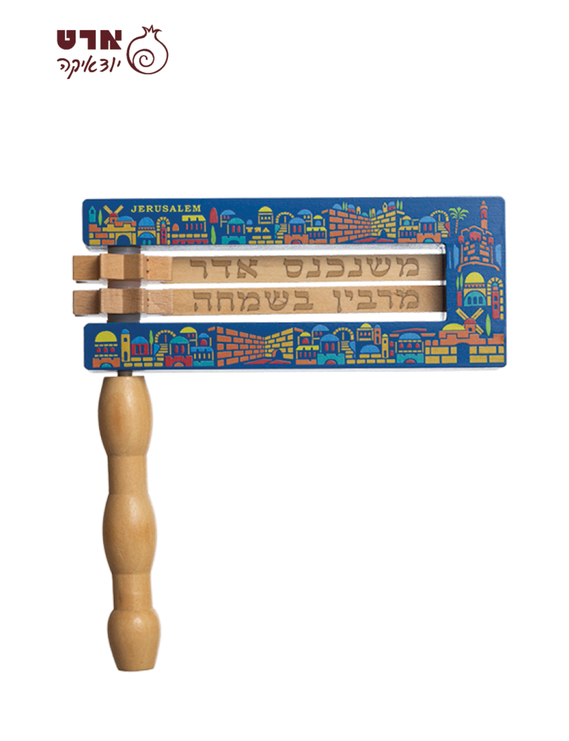 UK42768 רעשן ענק עץ צבעוני 29*35 ס