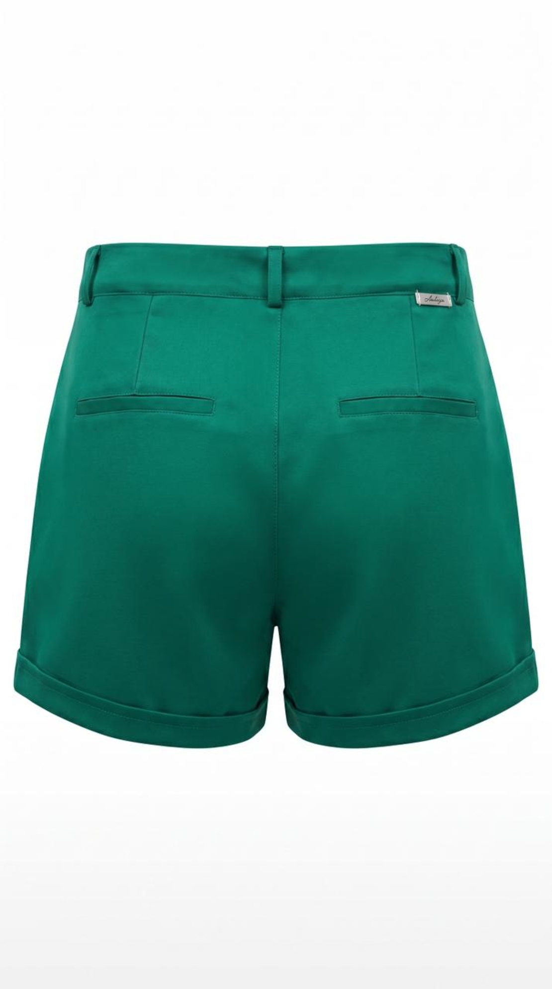 מכנסי שורט אלגנטיים מבד סאטן יוקרתי - ירוק אמרלד משגע