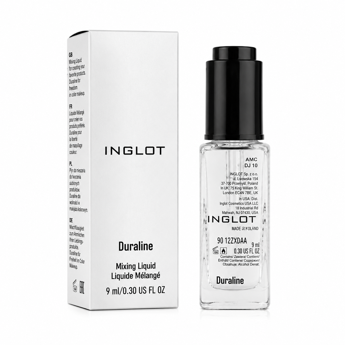 Inglot Duraline - נוזל קסם לערבוב איפור , מחייה מוצרים יבשים והופך כל אבקה לעמידה במים