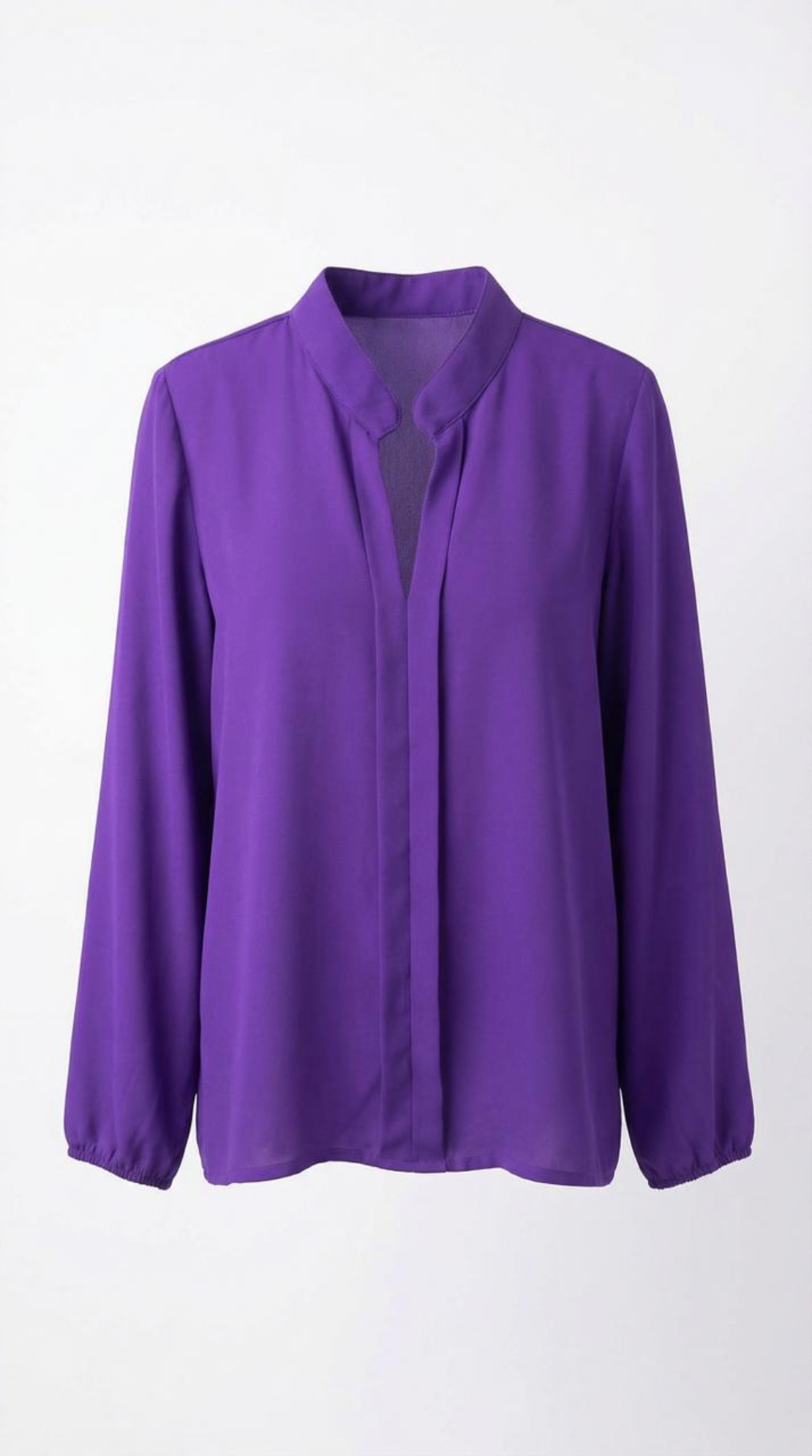 חולצת שיפון אלגנטית בצבע סגול עמוק – מראה קלאסי ומתוחכם