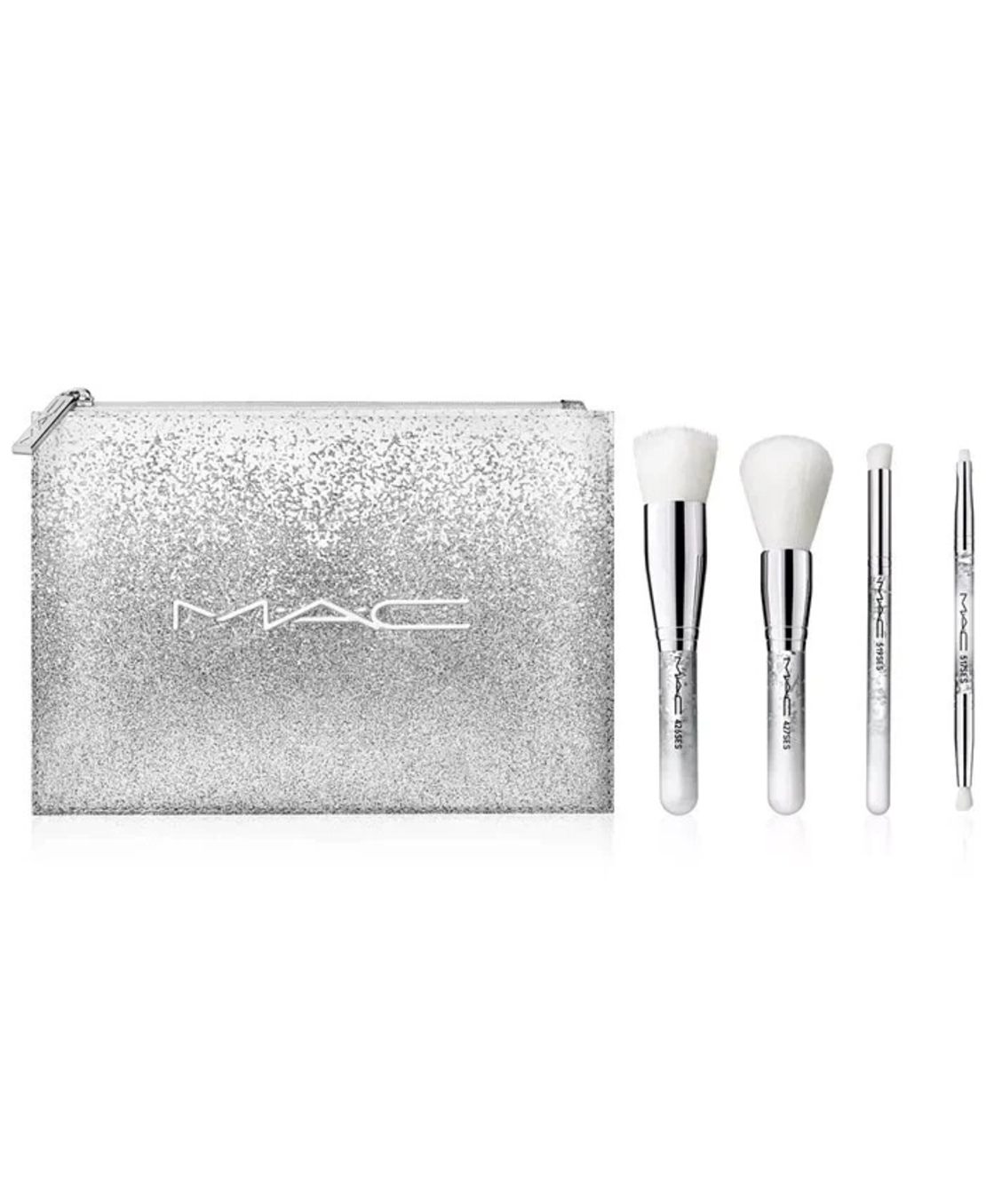MAC Cosmetics brush of snow essential brush kit-4 PC + Pouch Brand New in Box