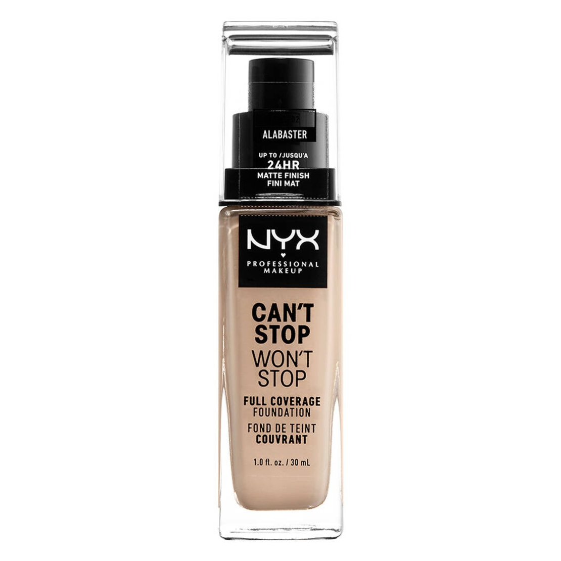 NYX Professional Makeup Can't Stop Won't Stop Full Coverage Foundation - Alabaster (02)