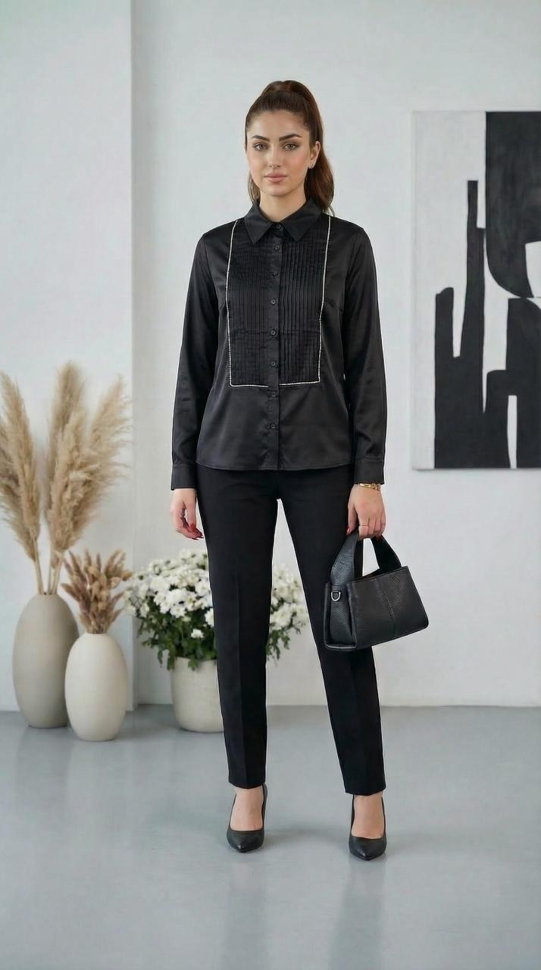 סט שחור קלאסי: השילוב המושלם בין תחכום לאלגנטיות מודרנית