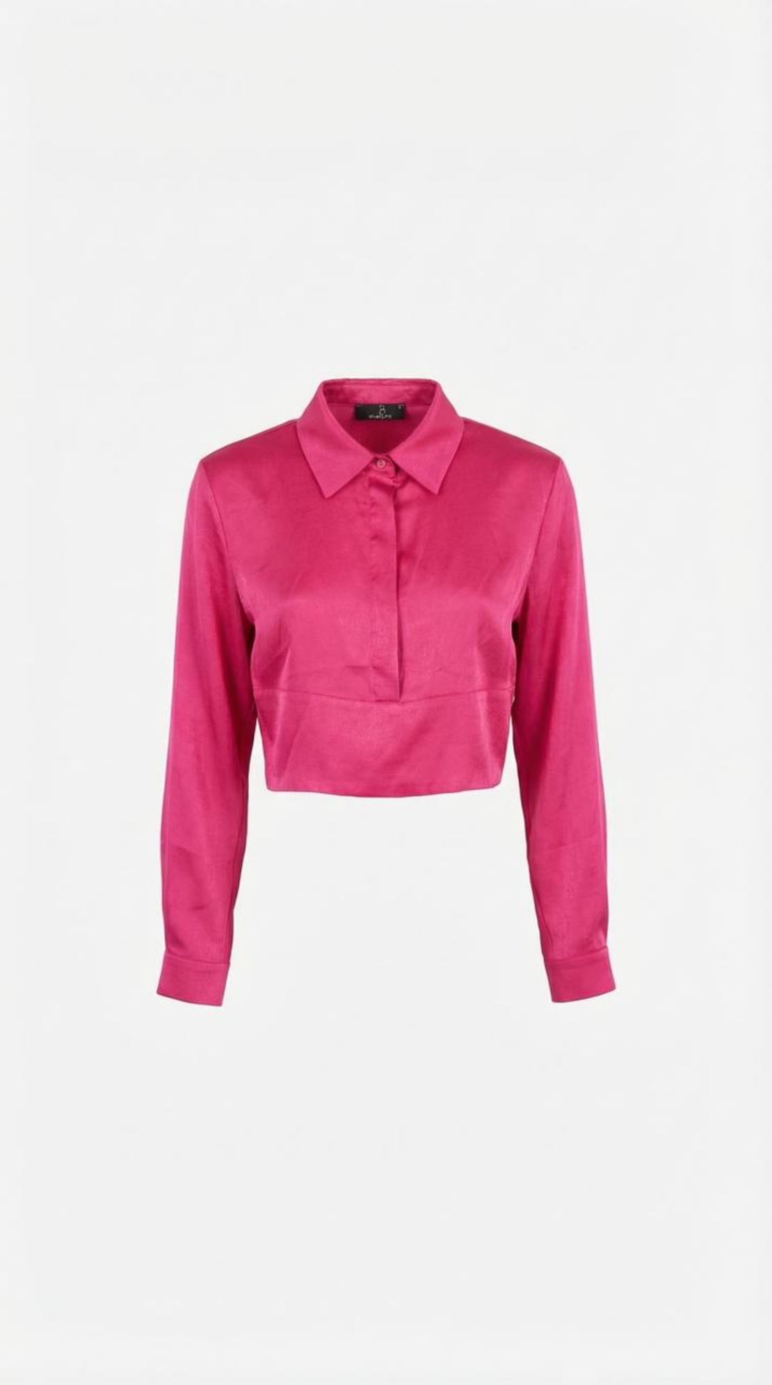 חולצת קרופ סאטן אלגנטית בוורוד פוקסיה – סטייל יוקרתי ונועז