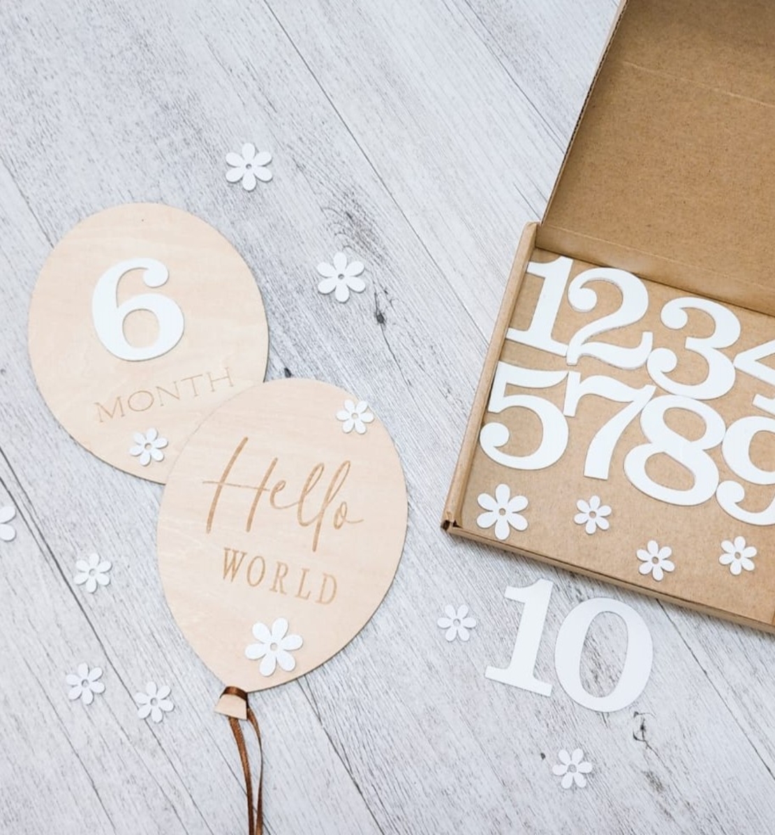 לוח בלון תאריך מעץ