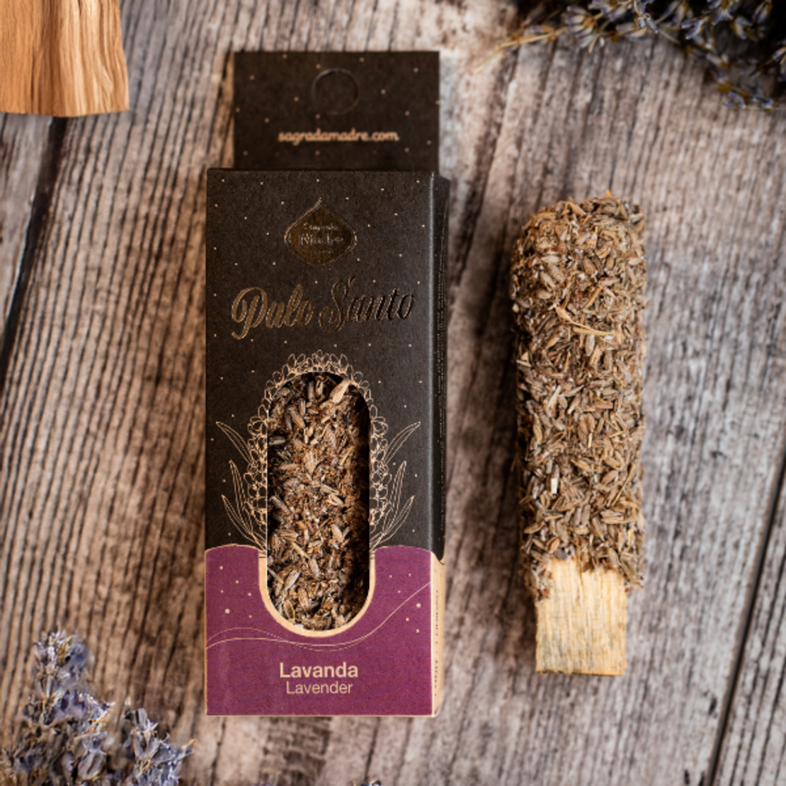 קטורת מקל טבעית פאלו סנטו לבנדר פרחי פטגוניה רוגע ואיזון Sagrada Madre