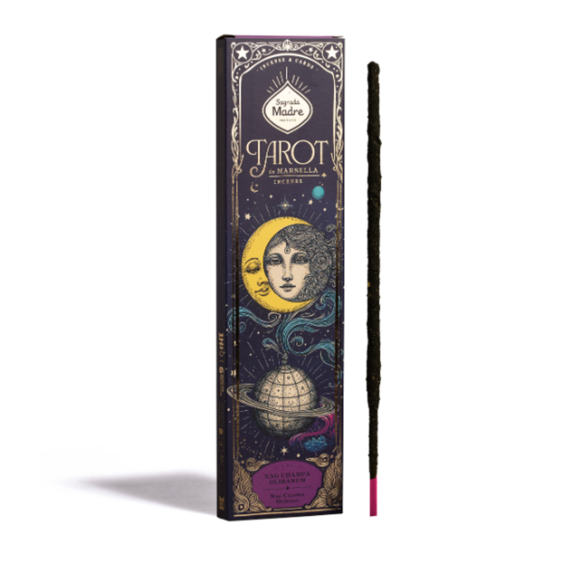 קטורת טבעית טארוט נאג צ'אמפה לבונה Tarot Nag Champa Frankincense טארוט מרסיי חיבור פנימי וטיהור Sagrada Madre