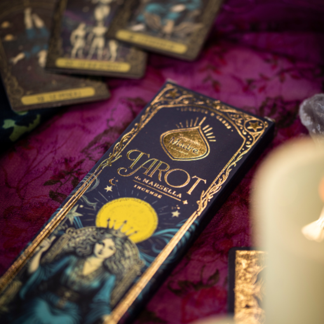 קטורת טבעית טארוט סנדלווד לבונה Tarot Sandalwood Frankincense טארוט מרסיי שקט ובהירות Sagrada Madre