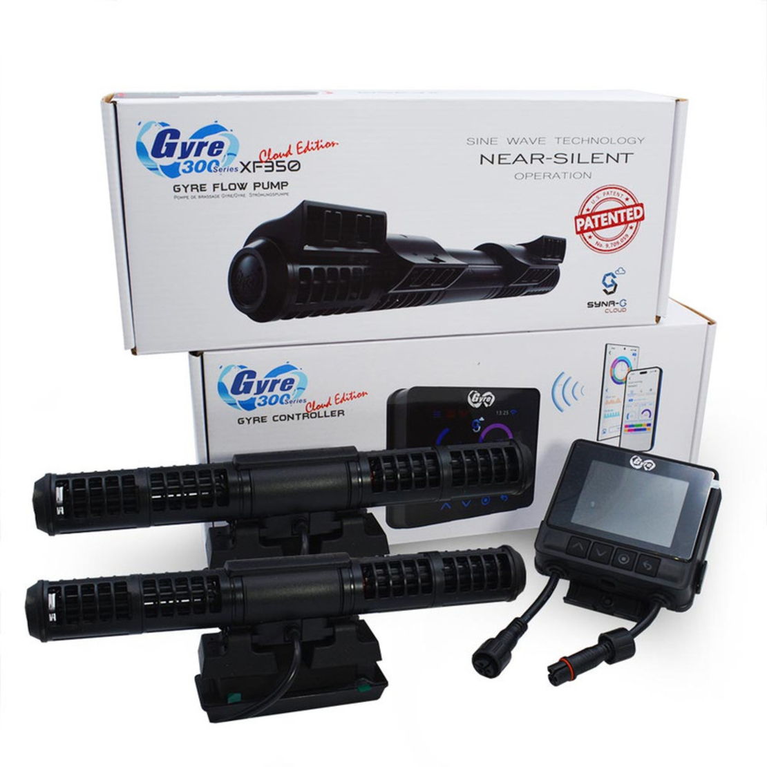 זוג משאבות גלים + בקר XF330 מקספקט 9,000 ליטר/שעה - Maxspect Wave pumps XF330 Double