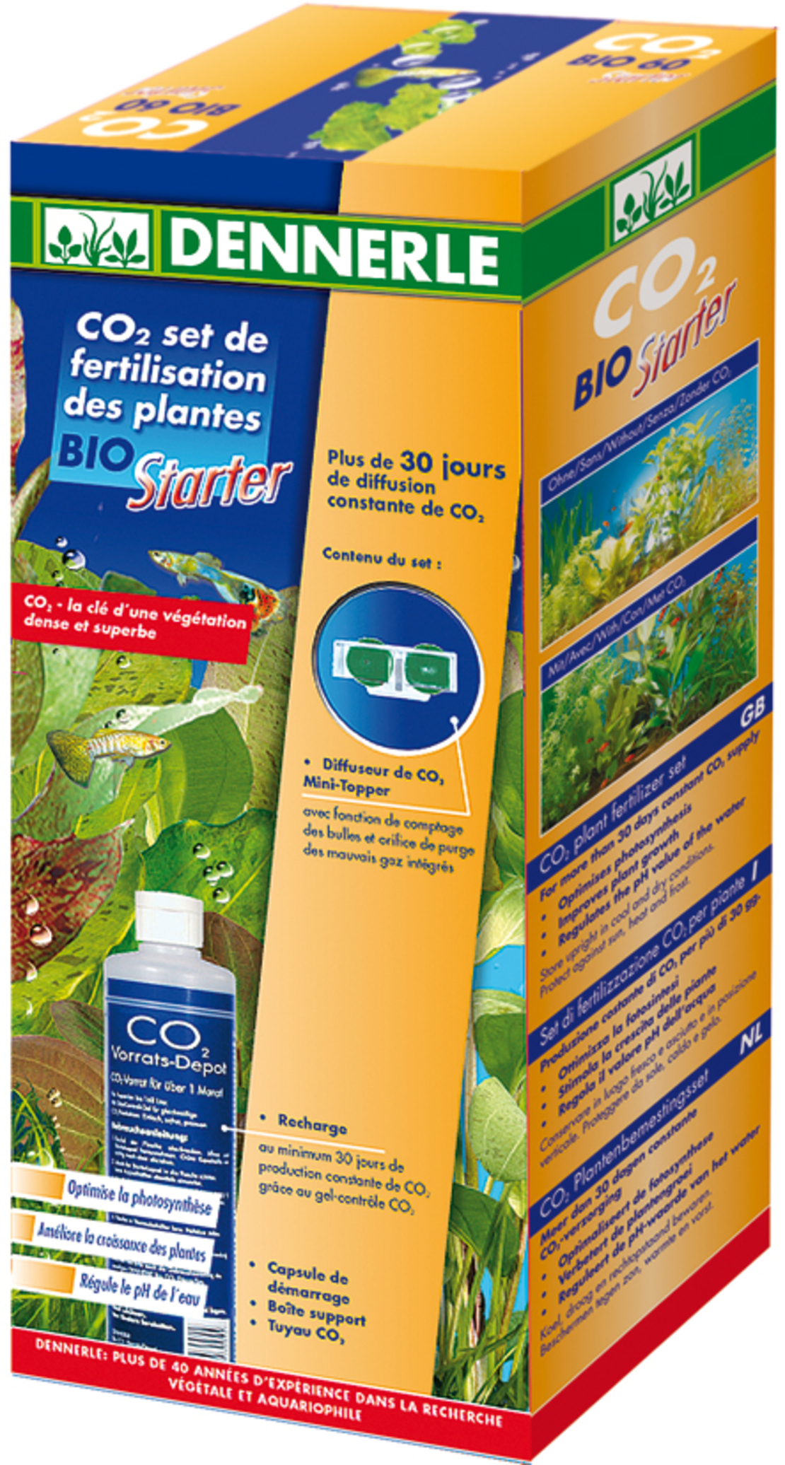 דשן CO2 סט לדישון אקווריום צמחיה ביו סטרטר דנרלי - DENNERLE CO2 plant fertilizer set BIO Starter