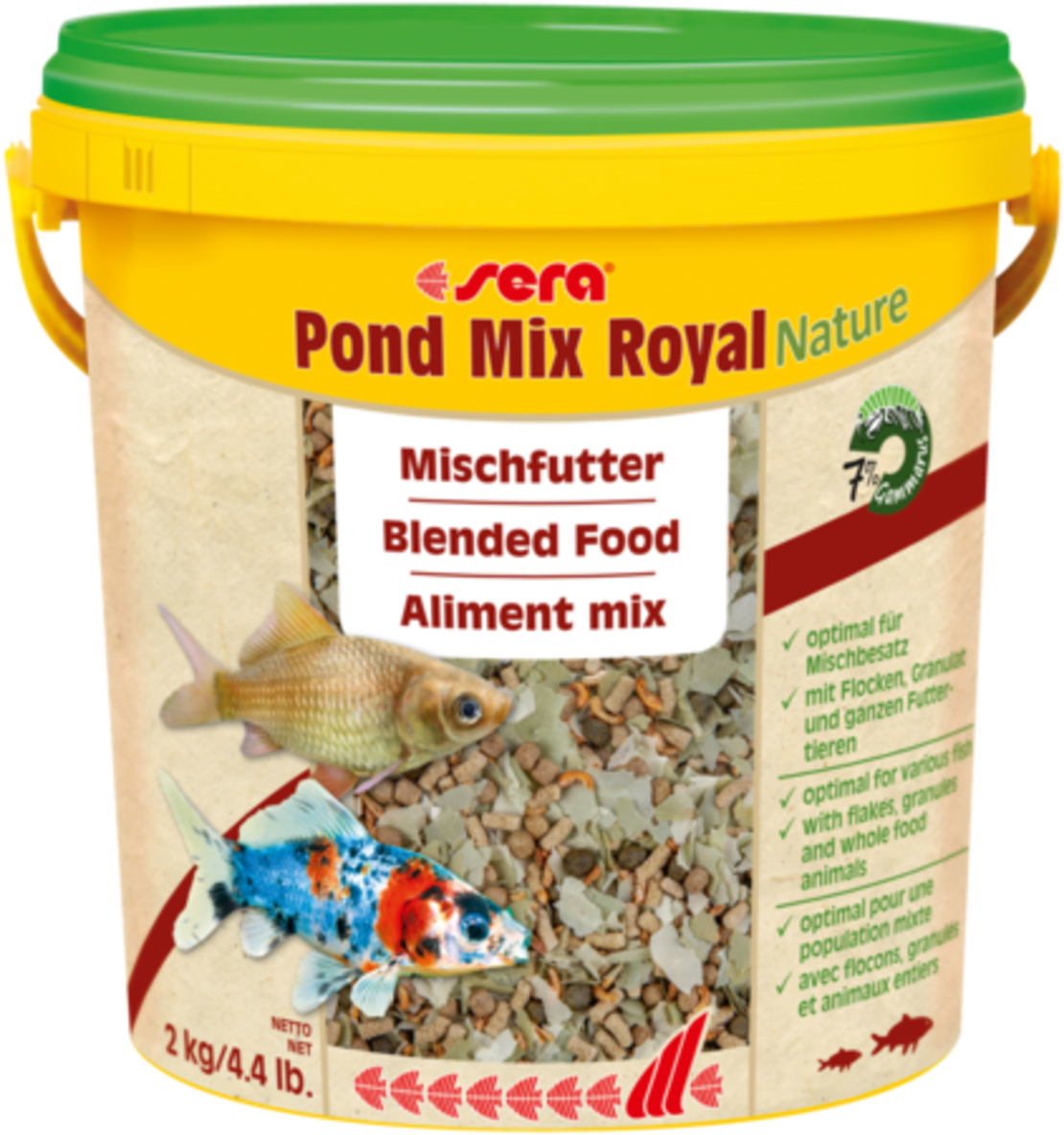 סרה פונד מיקס רויאל נייצ'ר  10 ליטר  - Sera Pond Mix Royal Nature 10 L