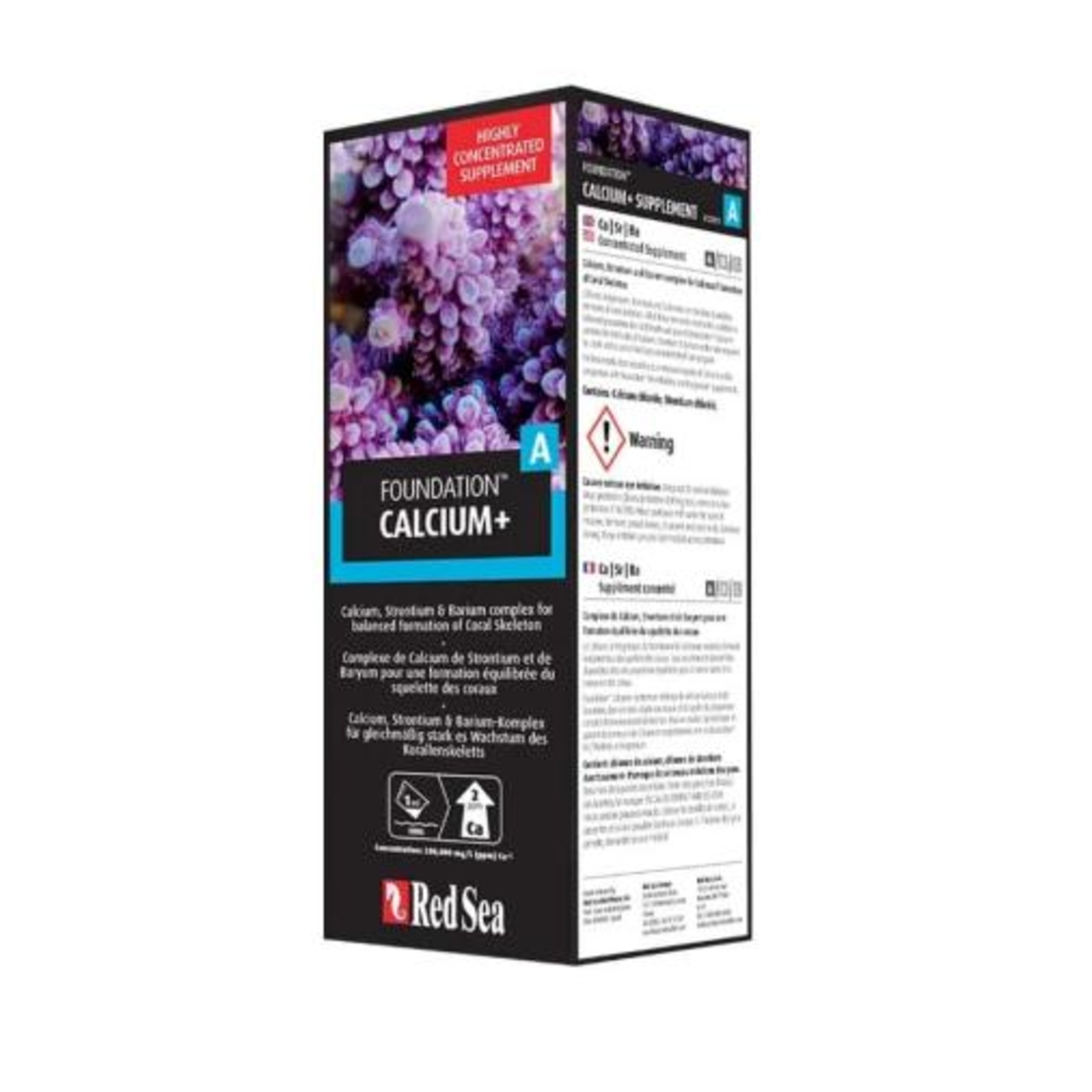 תוסף קלציום+ נוזלי רד סי 1 ליטר RED SEA Foundation™ A Calcium+ (Ca/Sr/Ba)