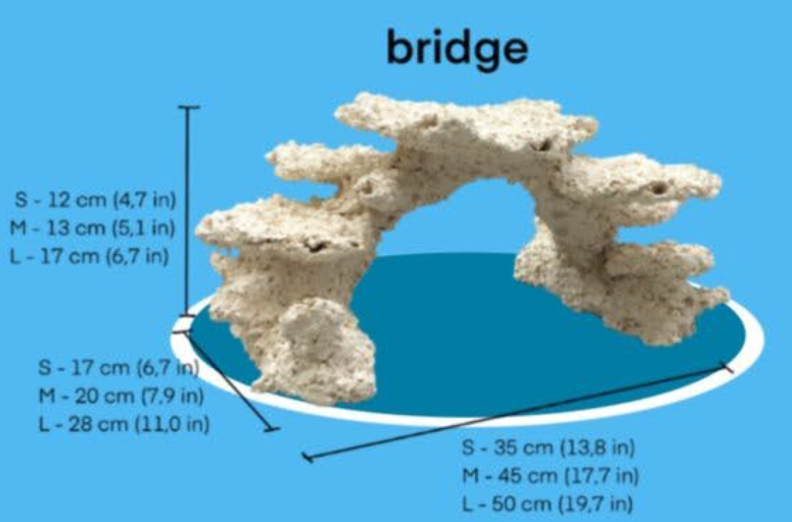 מסלעה קרמית אקווה קרמיק צורת גשר - Aqua Ceramic Aquascape Bridge