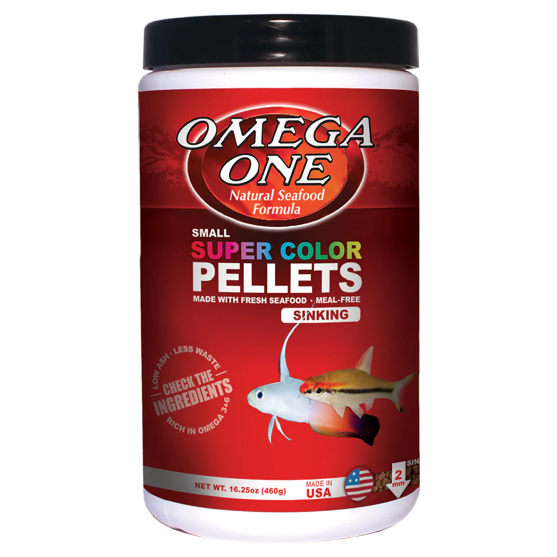 מזון סופר קולור פלטס גרגרים אומגה וואן 460 גרם Omega One Super Color Pellets