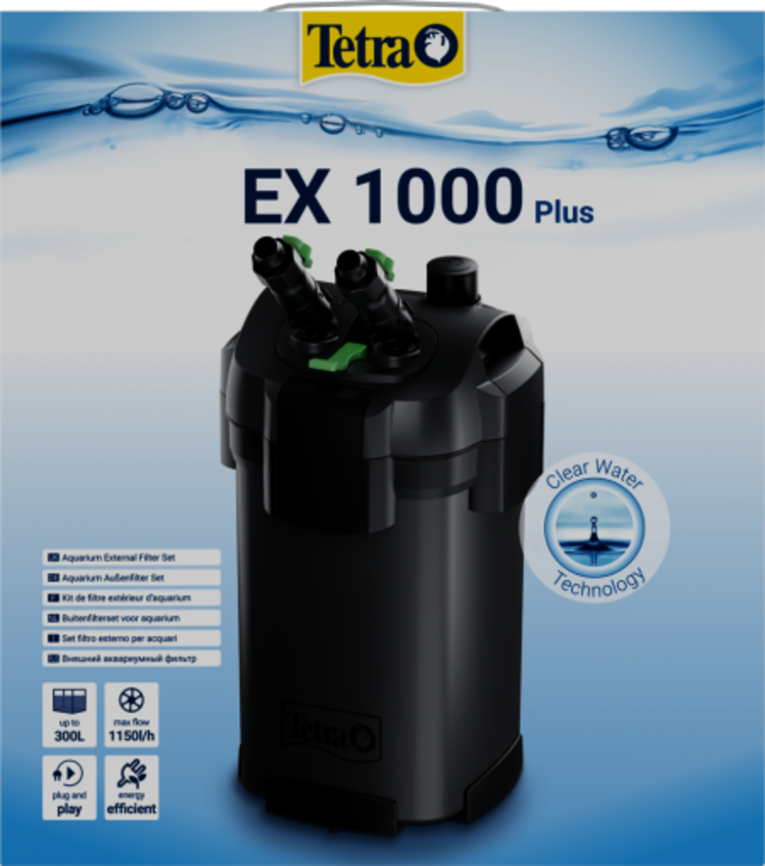 טטרה פילטר חיצוני EX-1000 פלוס חדש 1150L/H-עד 300 ליטר - Tetra EX 1000 Plus Filter