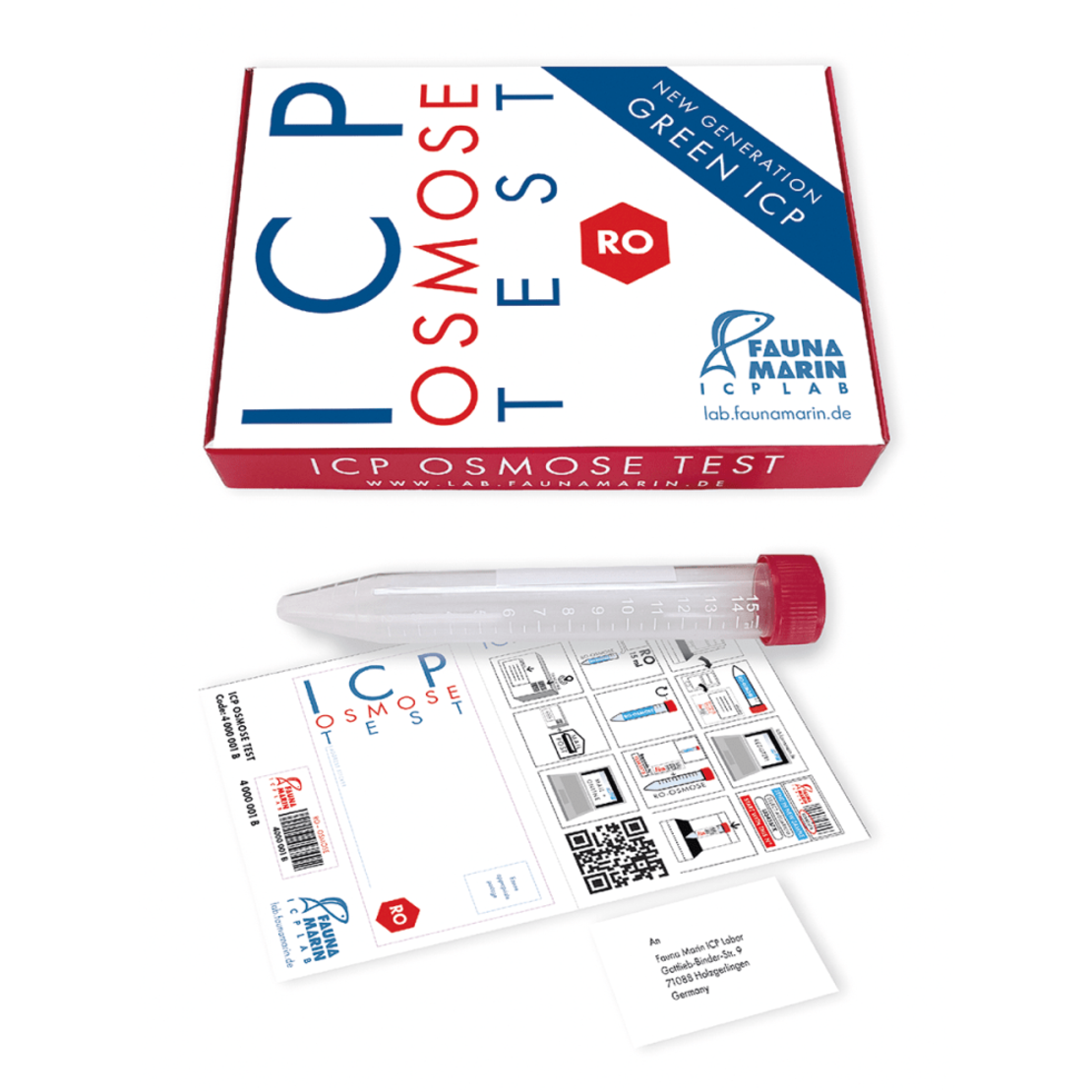 בדיקת מעבדה ICP פאונה מארין מי אוסמוזה בלבד - Fauna Marin Osmose