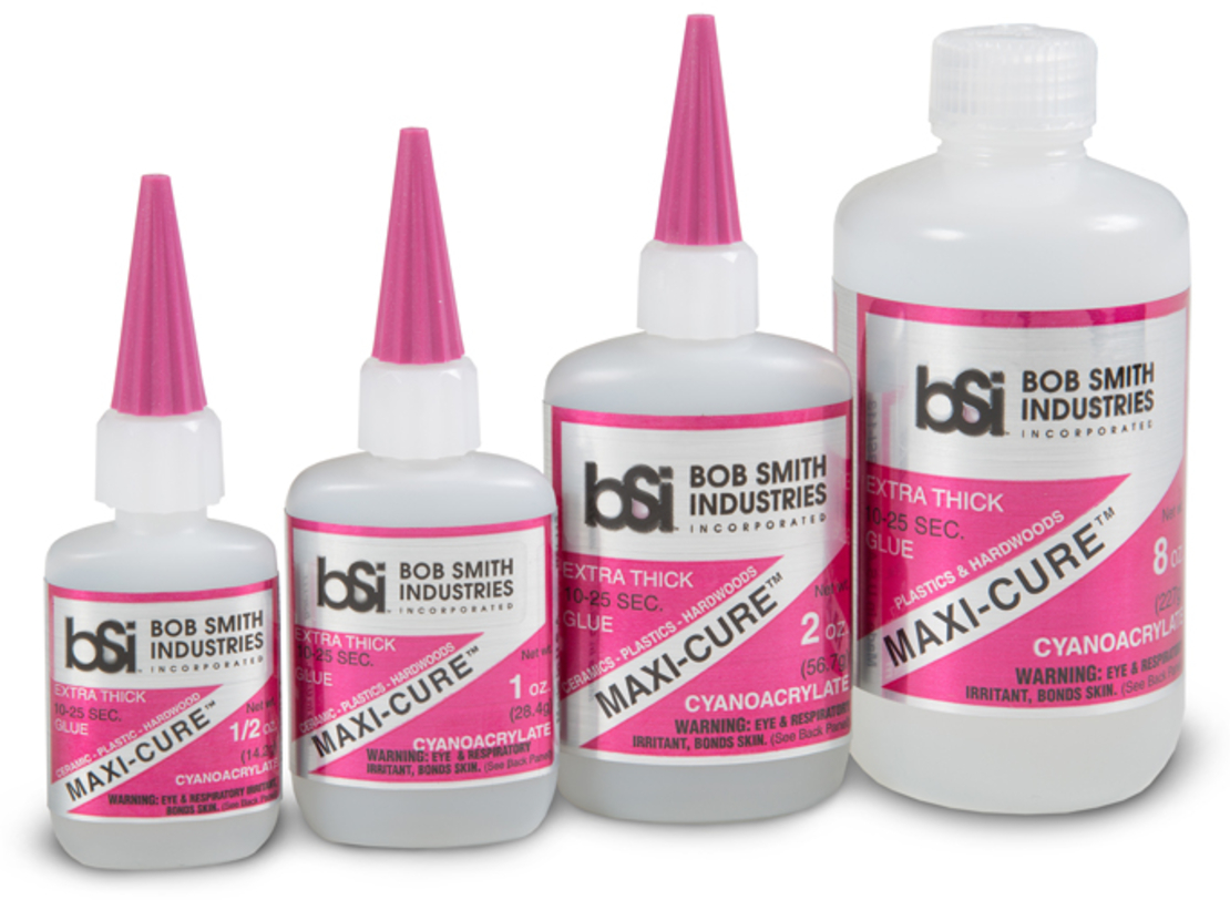 דבק ג'ל מהיר חזק במיוחד בוב סמית מקסי קיור - BOB SMITH INDUSTRIES MAXI-CURE Extra Thick Cyanoacrylate glue