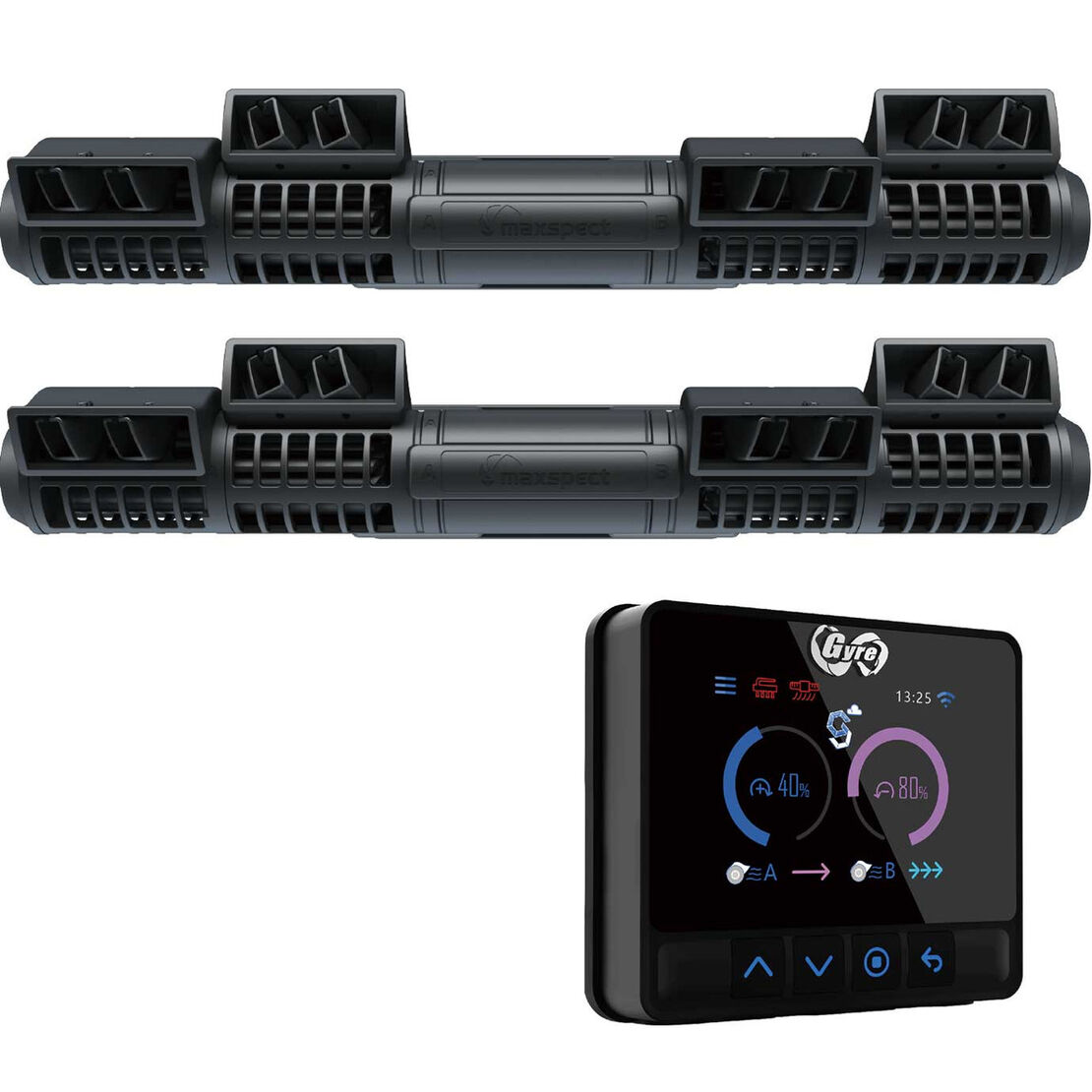 זוג משאבות גלים + בקר XF330 מקספקט 9,000 ליטר/שעה - Maxspect Wave pumps XF330 Double