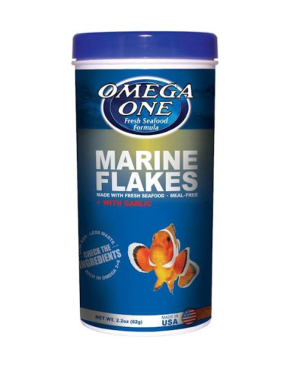 מזון מארין פלקס דפים אומגה וואן 62 גרם - Omega One Marine Flakes 62g