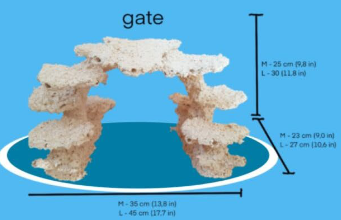 מסלעה קרמית אקווה קרמיק צורת שער - Aqua Ceramic Aquascape Gate