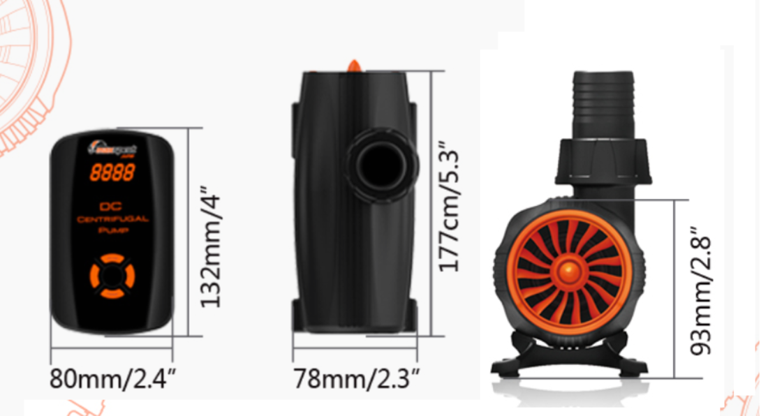 משאבת העלאה מקספקט 6000 ליט”ש כולל בקר maxspect MJ-DC6K