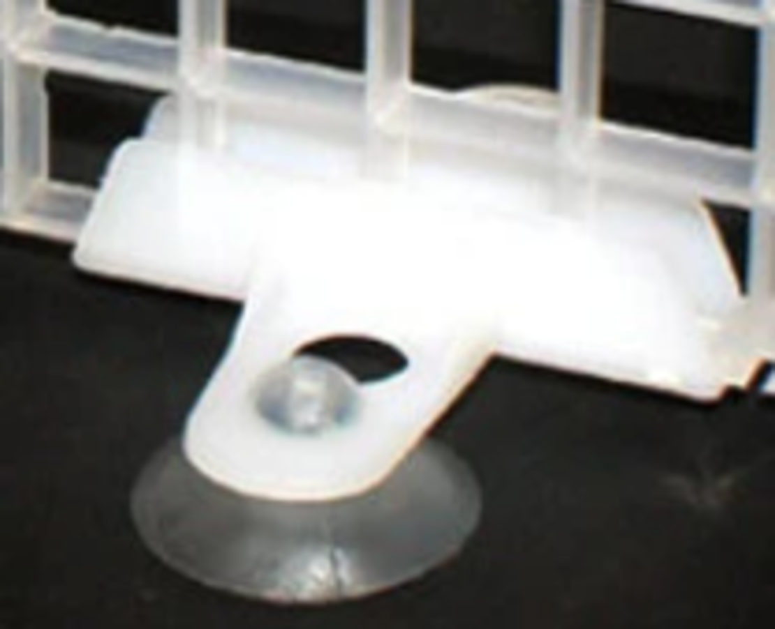 4 יחידות תפסן ואקום מחזיק לובר - Aquarium Plastic louvre Vacuum Holder White 4 Units
