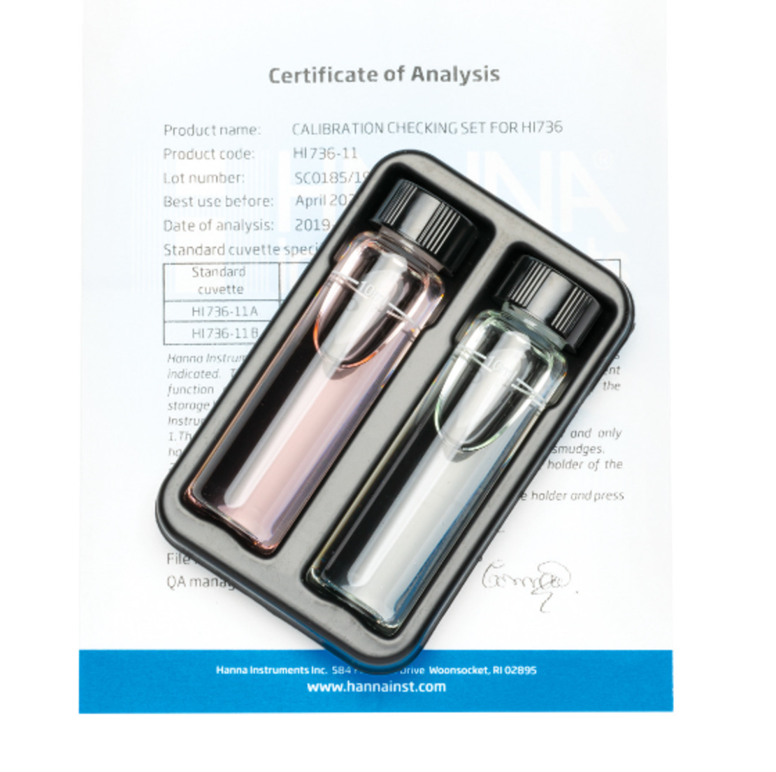 ערכת כיול להאנה צ'קר פוספורוס PHOSPHORUS מכשיר בדיקה דיגטלי לפוספרוס - Hanna Calibration Set for Checker PHOSPHORUS HI736 Digital Water Tester