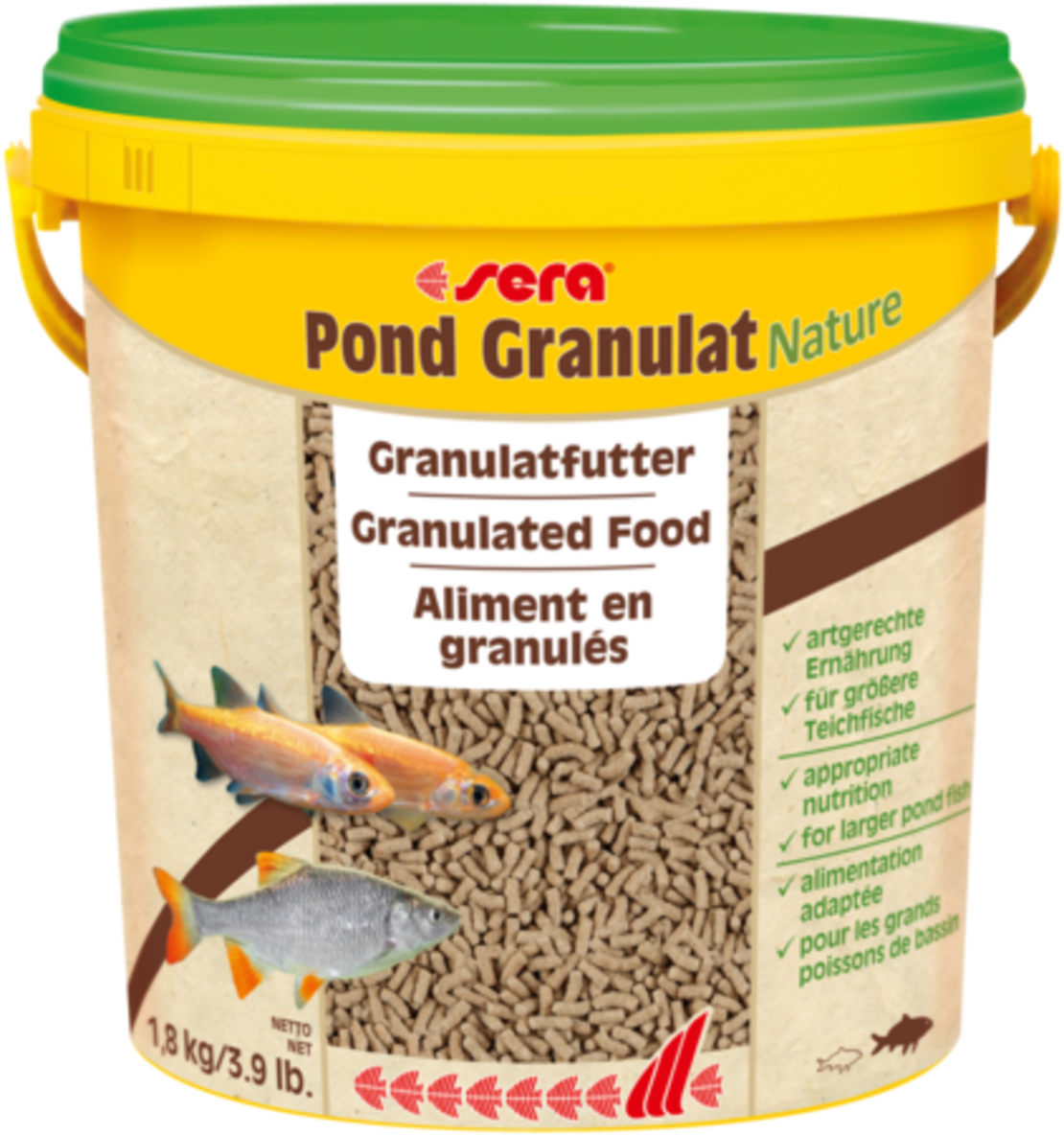 סרה פונד גרנולט נייצ'ר 10 ליטר  - Sera Pond Granulat Nature 10 L