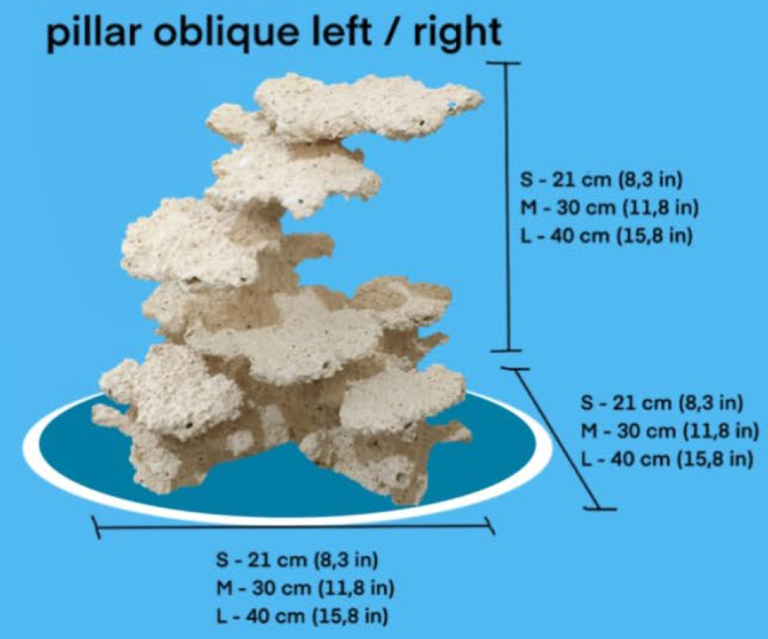 מסלעה קרמית אקווה קרמיק פילר אובליק - Aqua Ceramic Aquascape Pillar Oblique