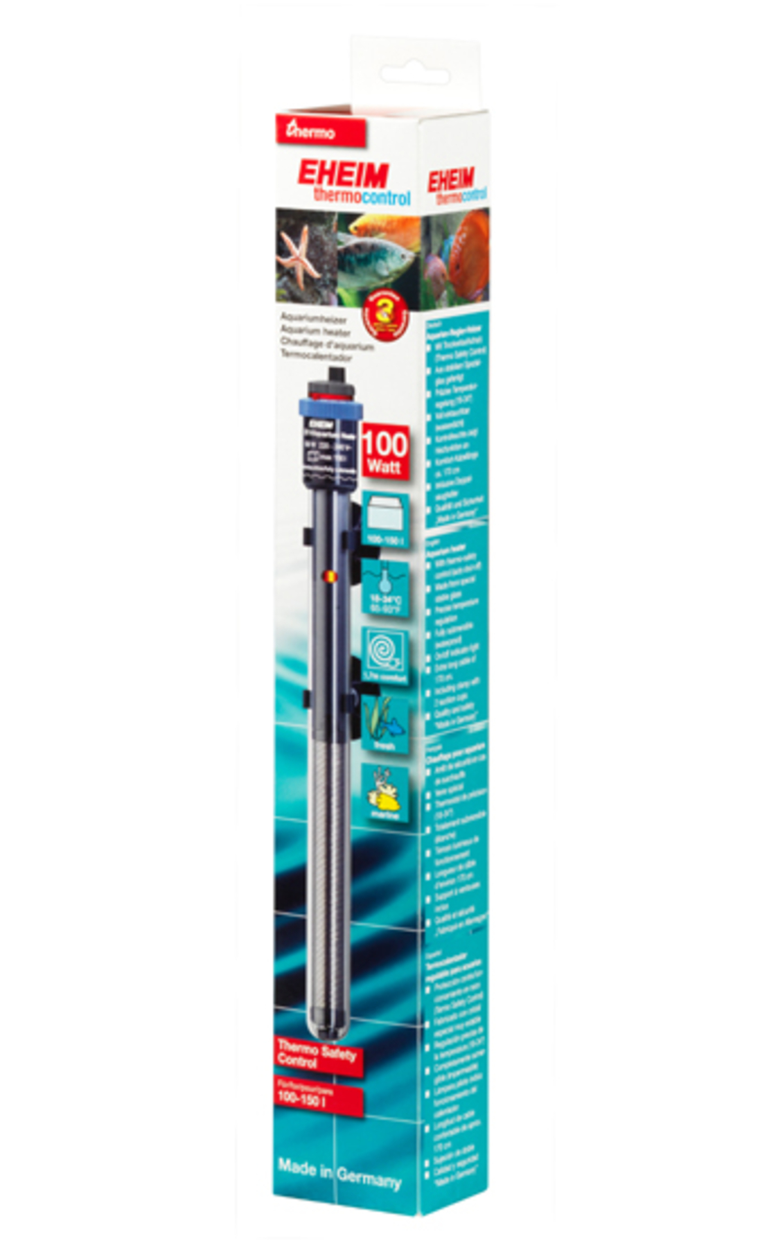 גוף חימום לאקווריום 100 וואט אהיים  -  EHEIM Heater 100W
