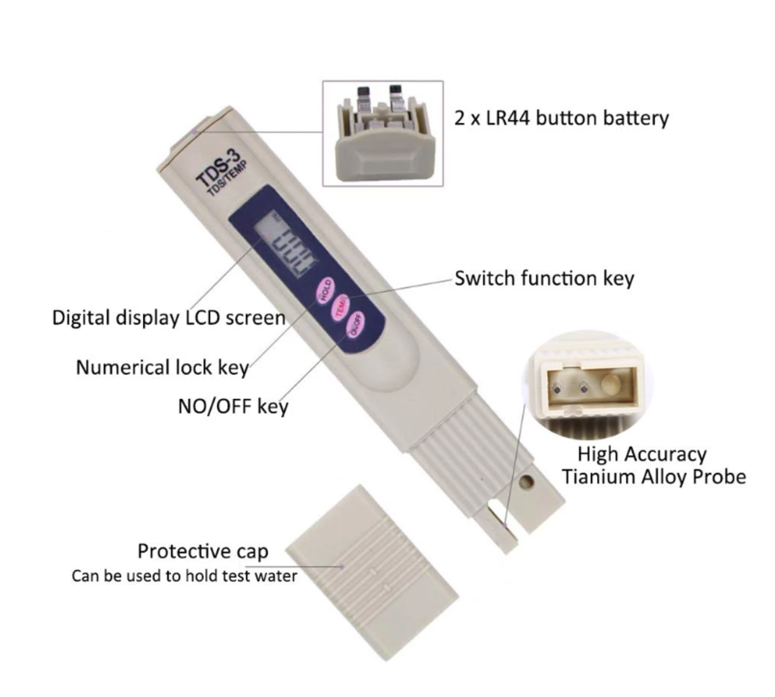 מד מוליכות TDS טי.די.אס ידני נייד - TDS meter