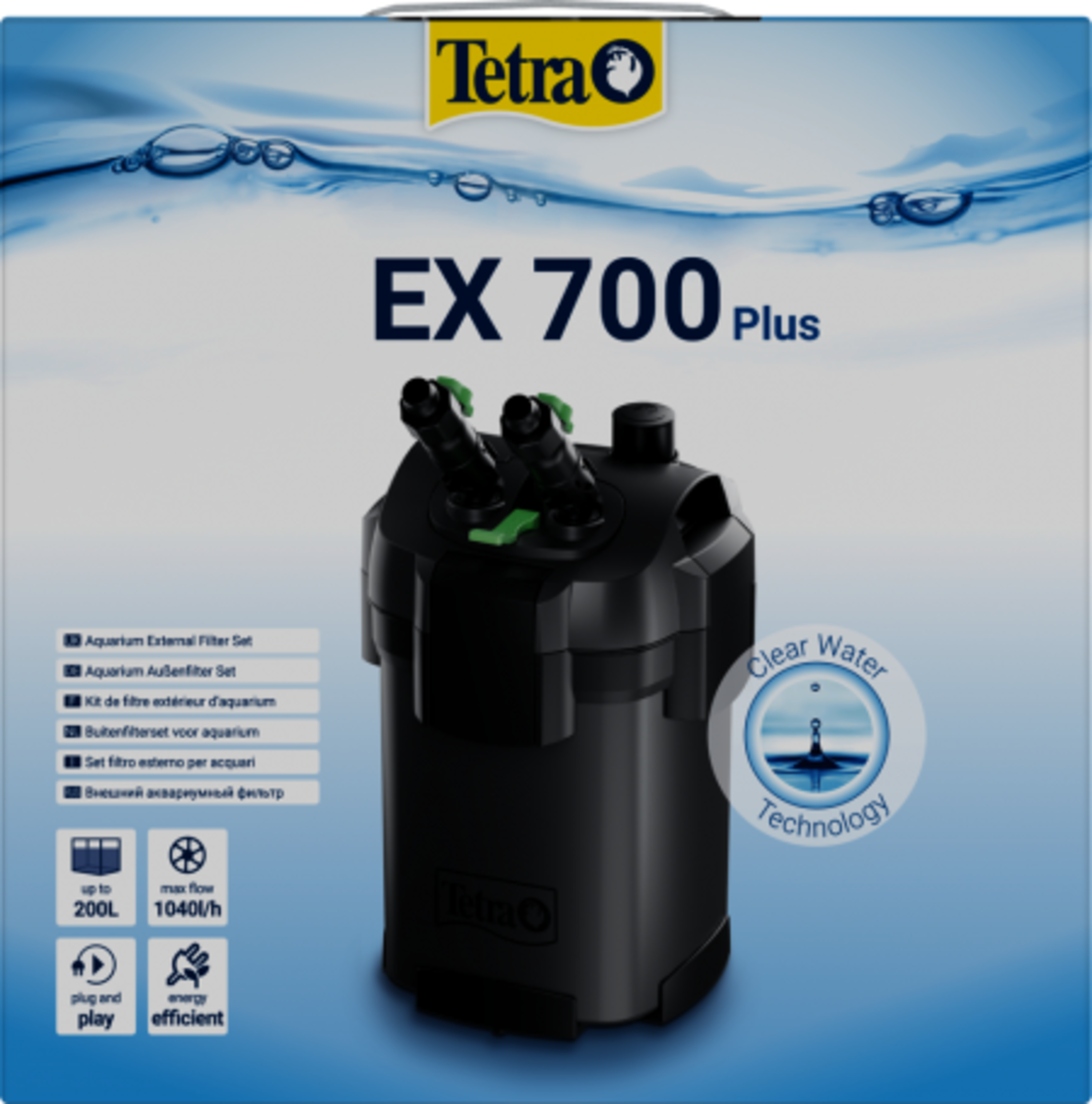 טטרה פילטר חיצוני EX-700 פלוס חדש 1040L/H עד 200 ליטר - Tetra EX 700 Plus Filter